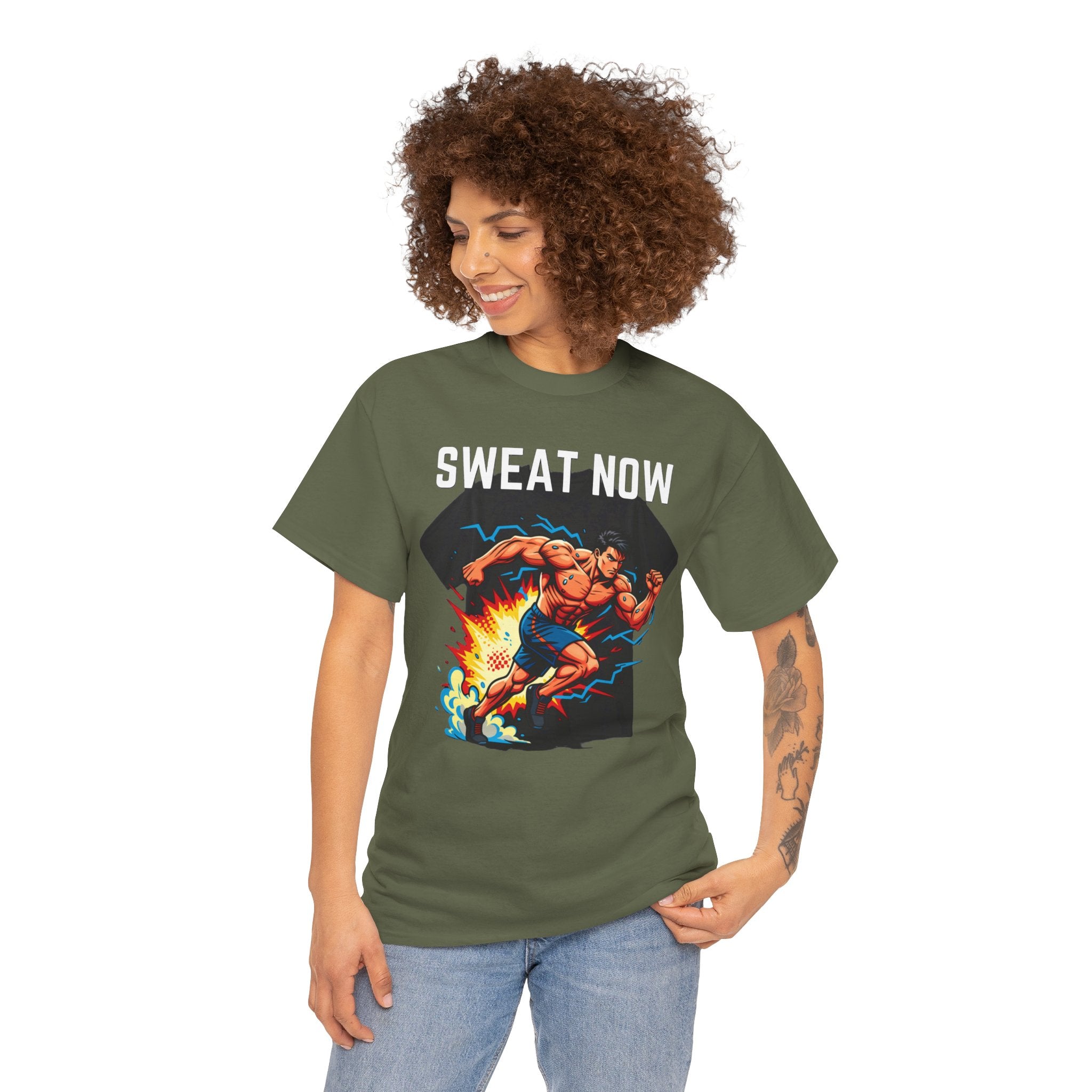 Sweat Now T-Shirt | Men's Gym Motivation Tee