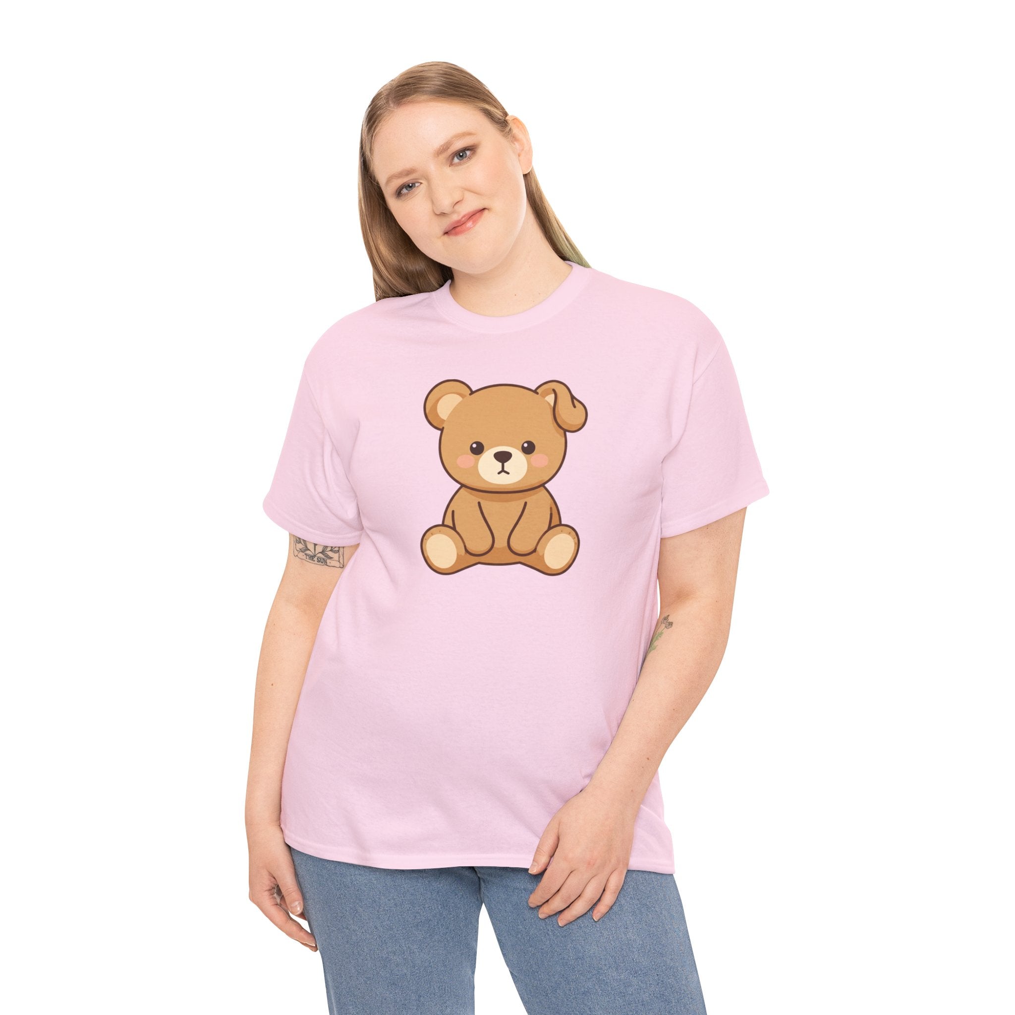 🐻 "Bushy the Bear" — Your New Cuddly Best FriendCute Teddy Bear Graphic Tee — Kids & Adult Casual Shirt