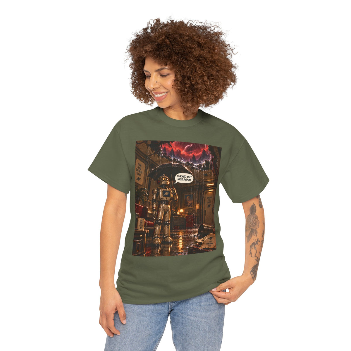Turned Out Nice Again Retro Robot T-Shirt