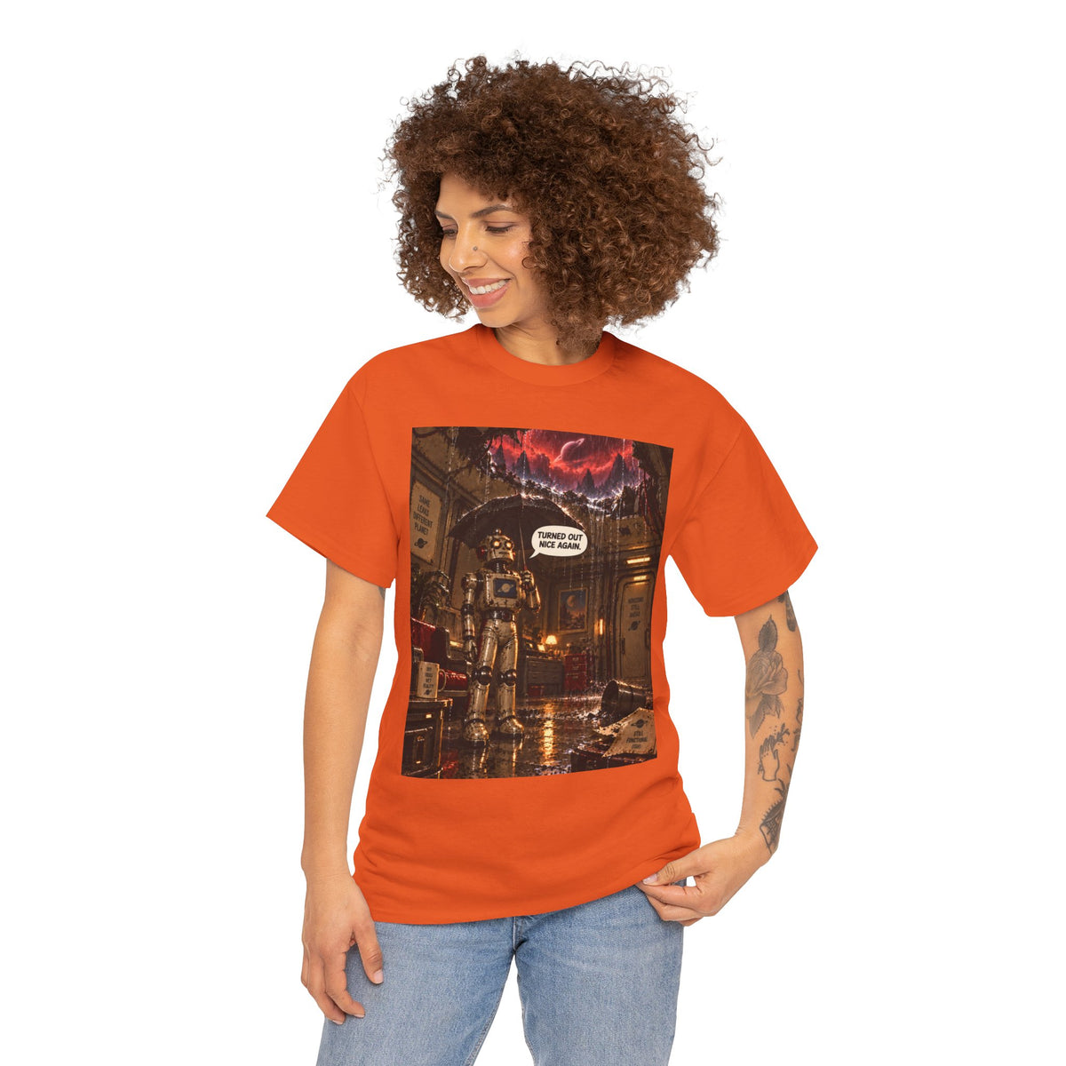 Turned Out Nice Again Retro Robot T-Shirt