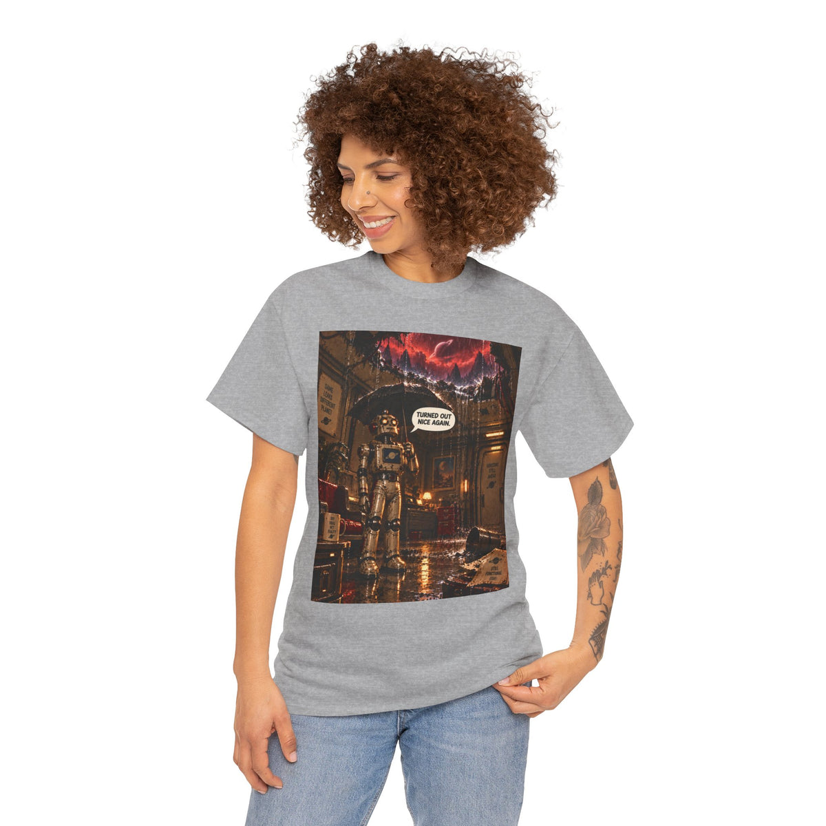 Turned Out Nice Again Retro Robot T-Shirt