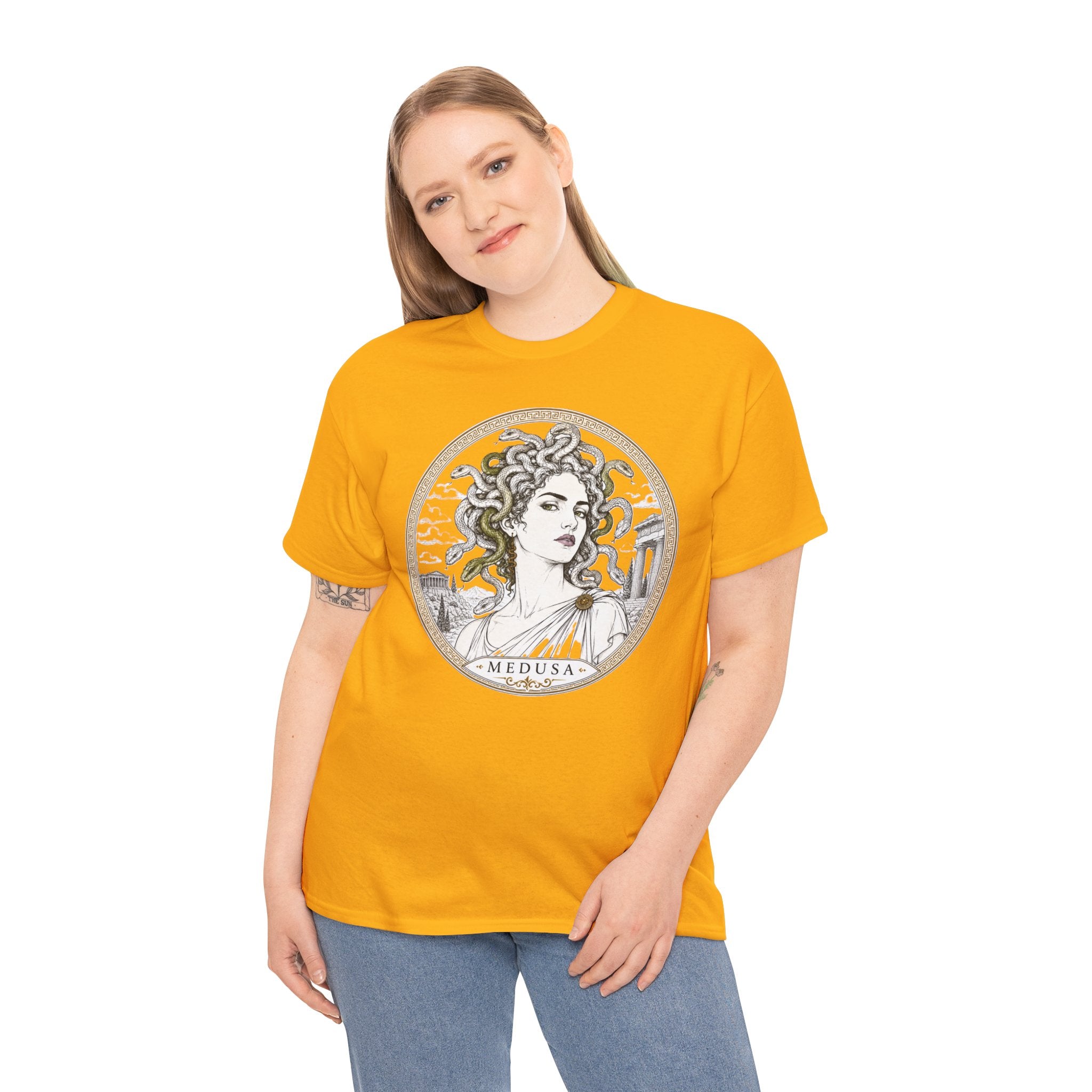 Medusa Greek Mythology T-Shirt — Ancient Warrior Gorgon Serpent Queen