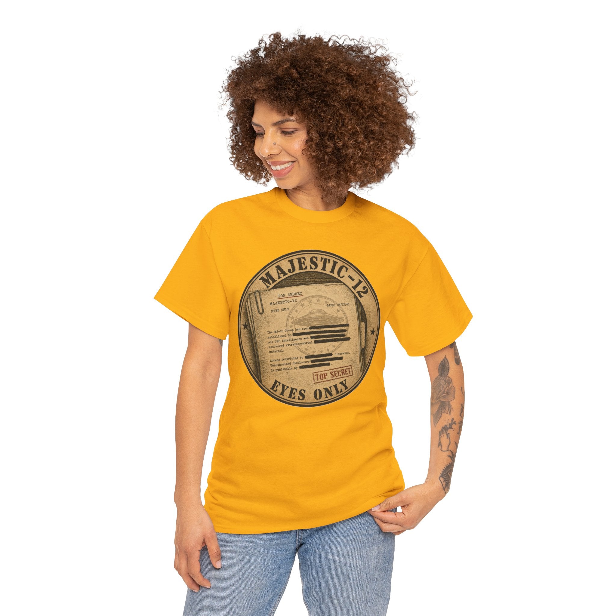 Majestic-12 T-Shirt | Redacted UFO Document Tee