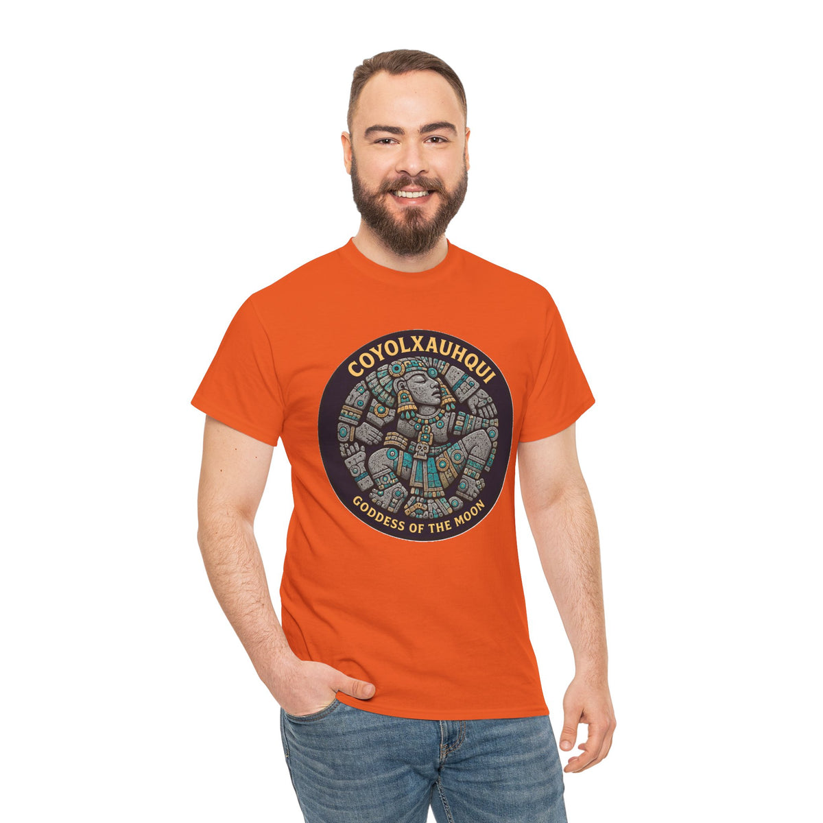 Coyolxauhqui Goddess of the Moon T-Shirt – Aztec Stone Mosaic Mythology Tee
