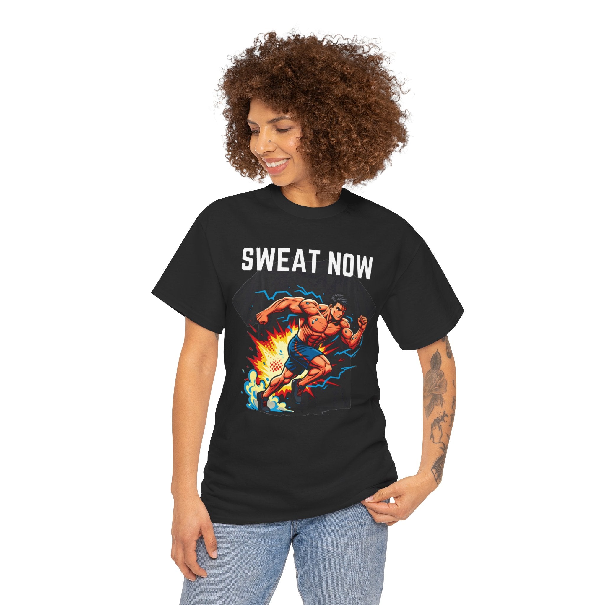 Sweat Now T-Shirt | Men's Gym Motivation Tee
