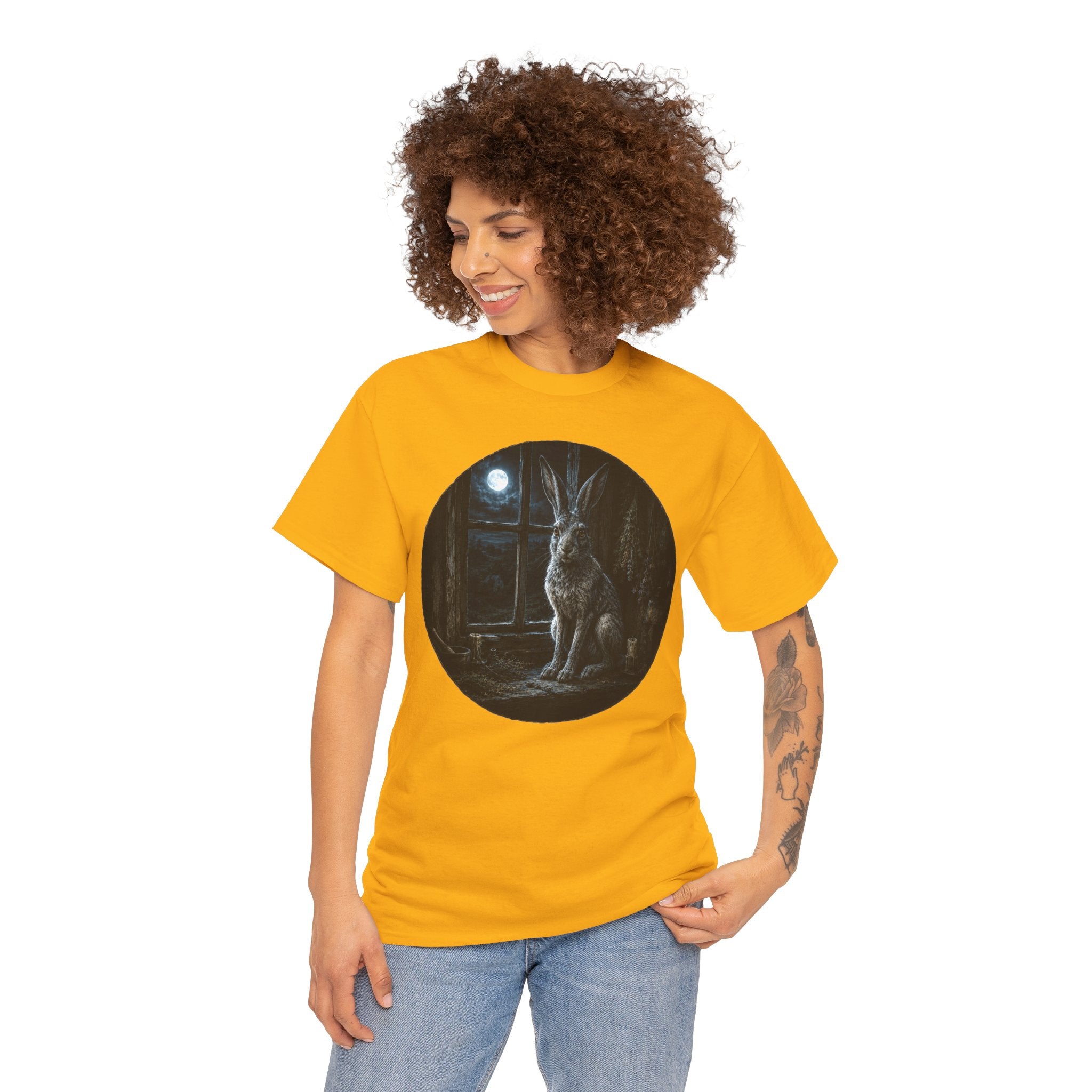 The Witch's Hare T-Shirt | Moon Gazing Occult Folklore Tee