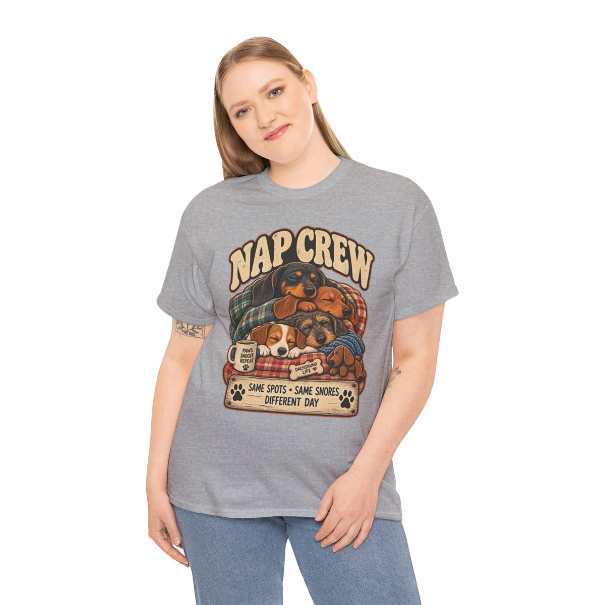 Salty Paws Sandy Snouts Dachshund Beach T-Shirt