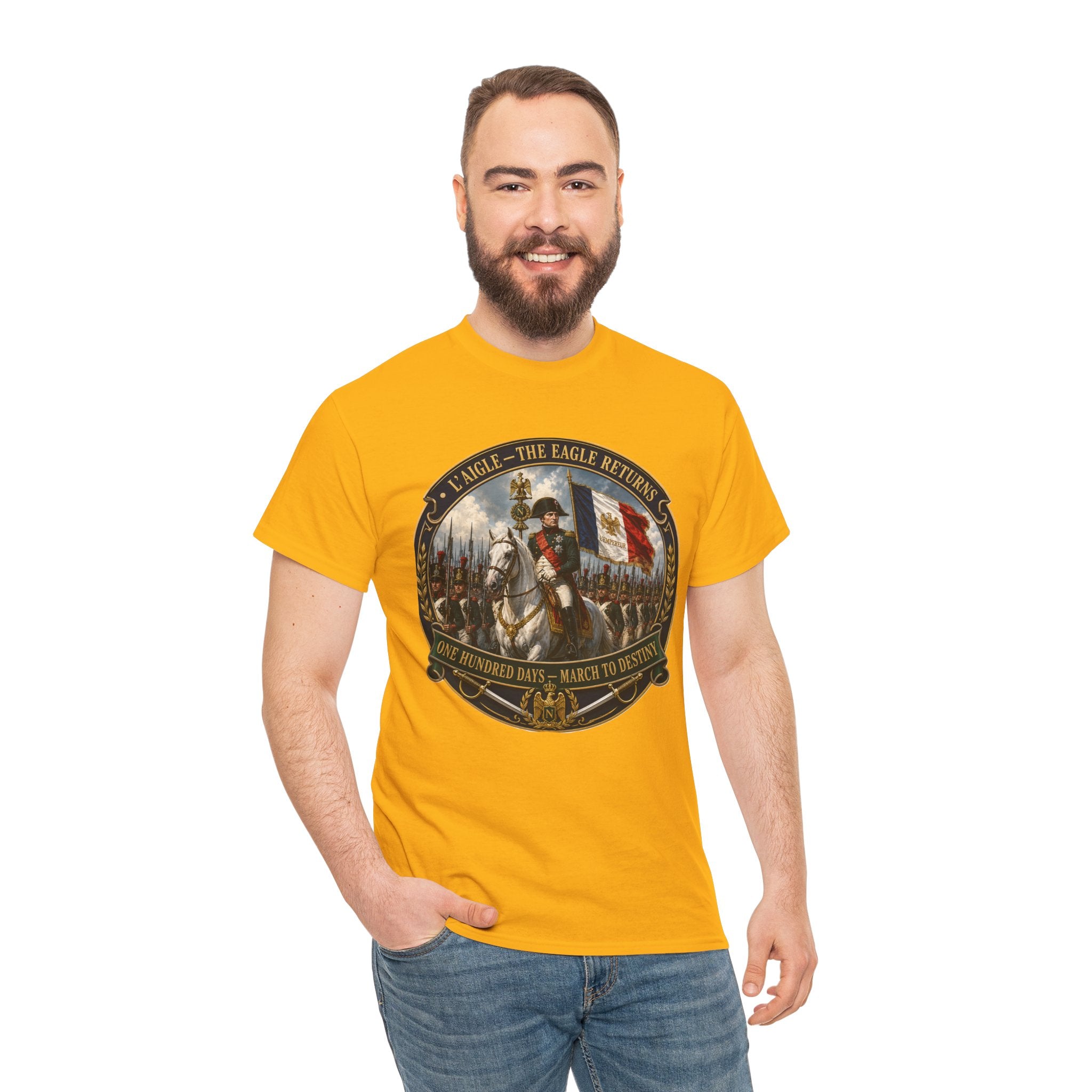 Napoleon L'Aigle The Eagle Returns One Hundred Days March to Destiny T-Shirt | Military History Tee | Napoleonic Wars Graphic T-Shirt