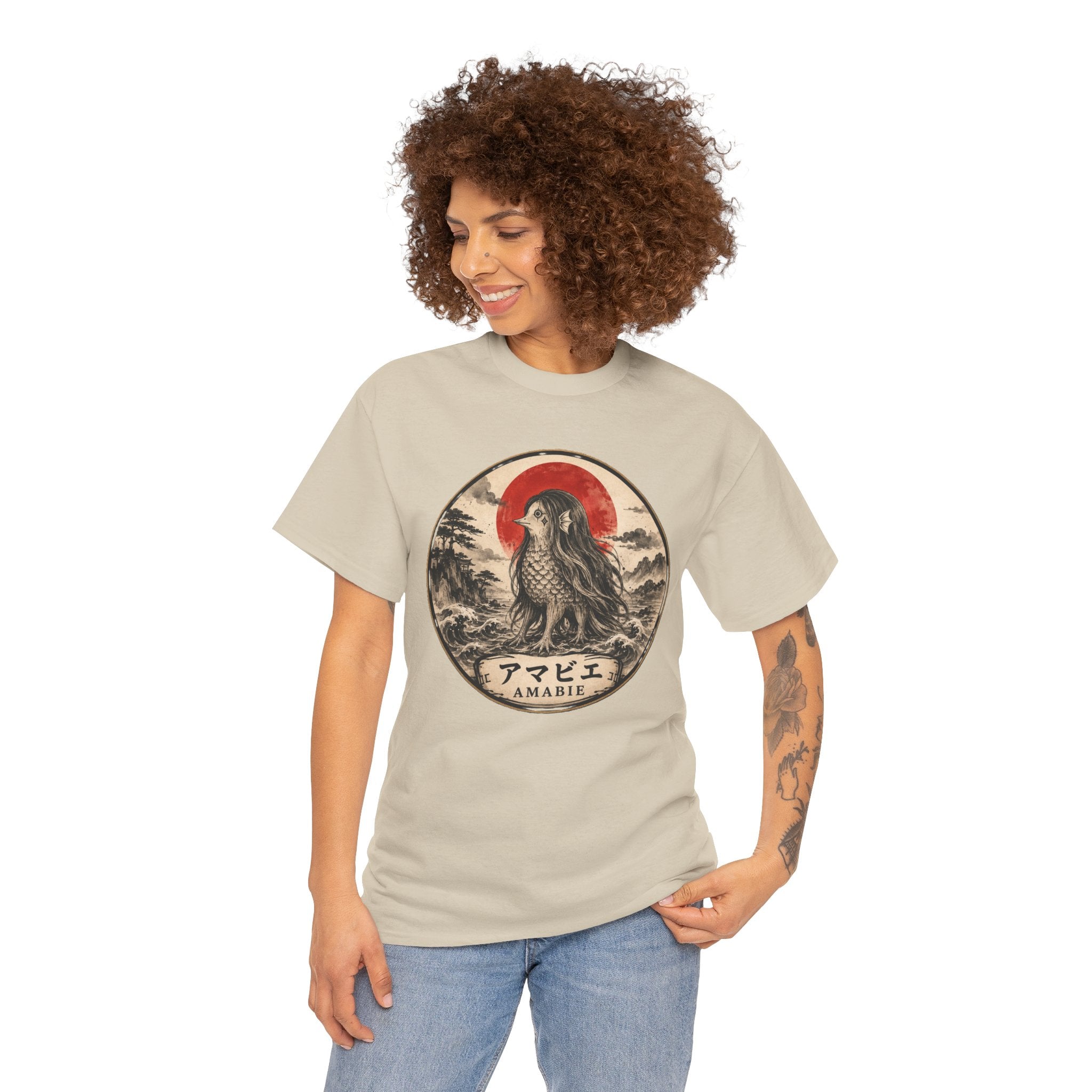 Amabie Yōkai T-Shirt | Japanese Folklore Protective Spirit Tee