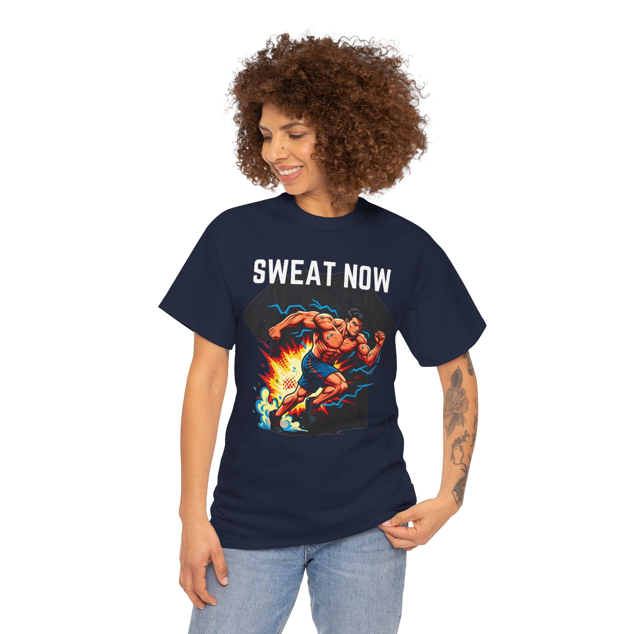 Sweat Now T-Shirt | Men's Gym Motivation Tee
