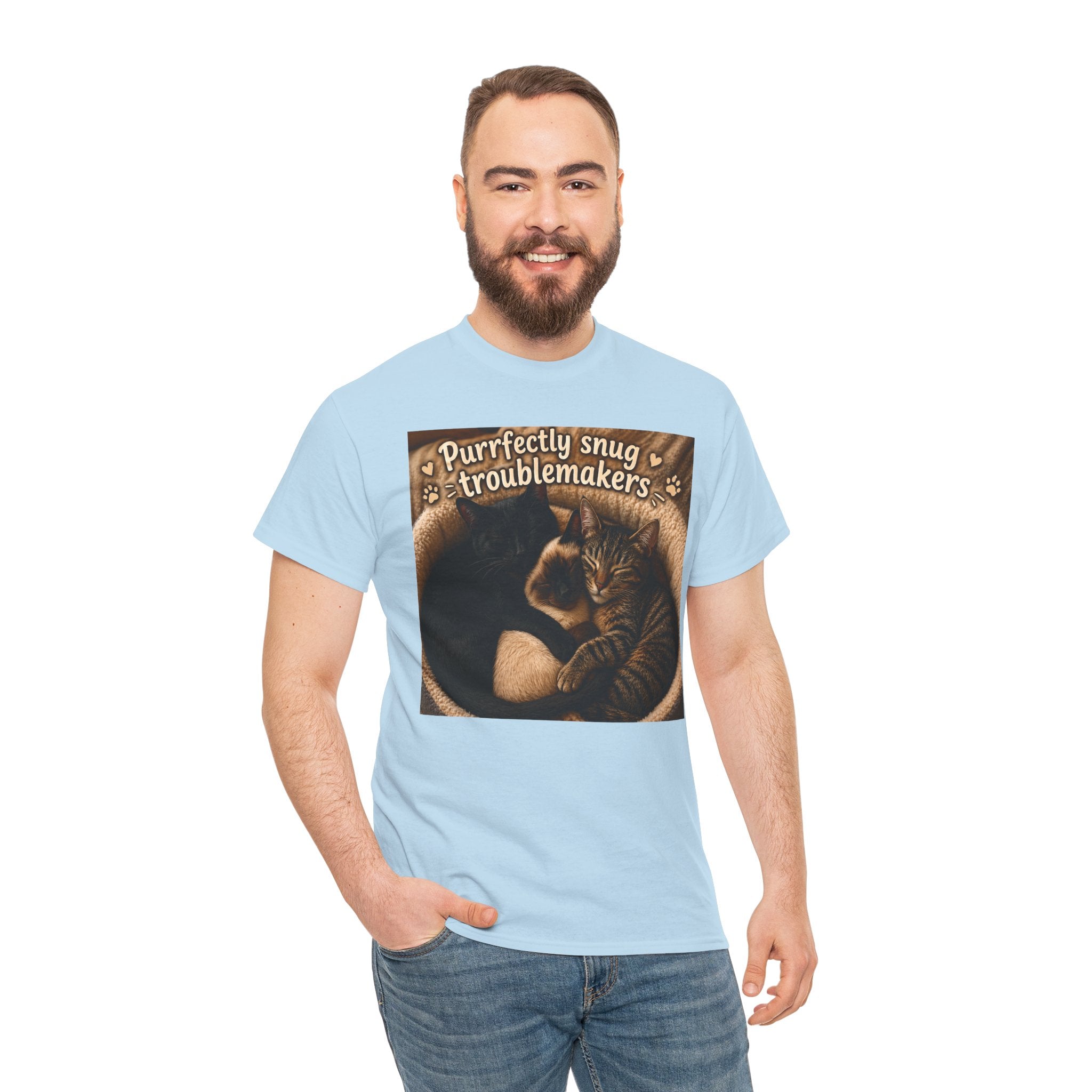 Purrfectly Snug Troublemakers Cat T‑Shirt