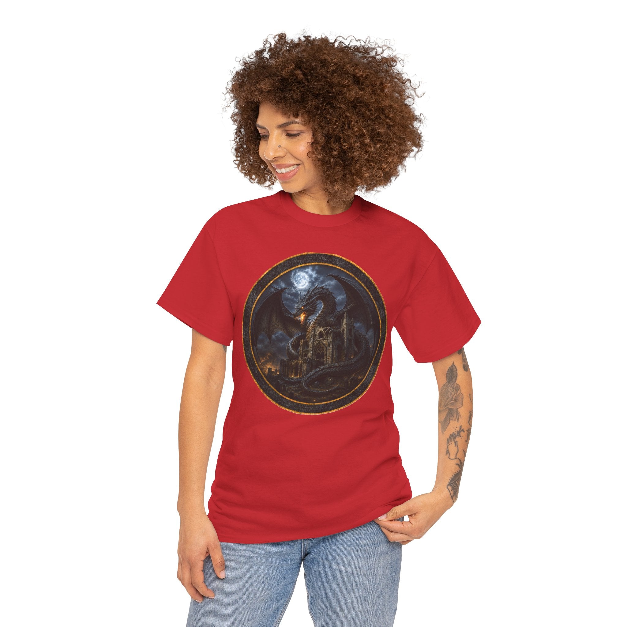 The Christchurch Dragon T-Shirt — Gothic Moonlit Fantasy Tee