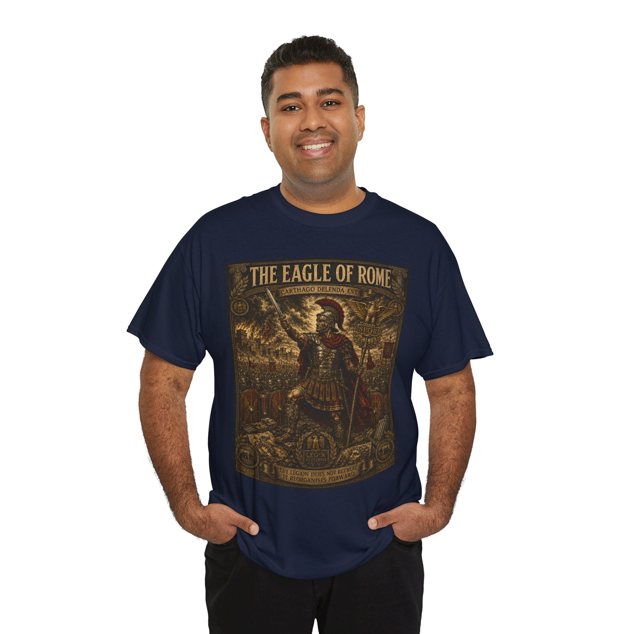 The Eagle of Rome T-Shirt | Roman Legion Centurion Graphic Tee | SPQR Historical Military Shirt | Ancient Rome Warrior Art