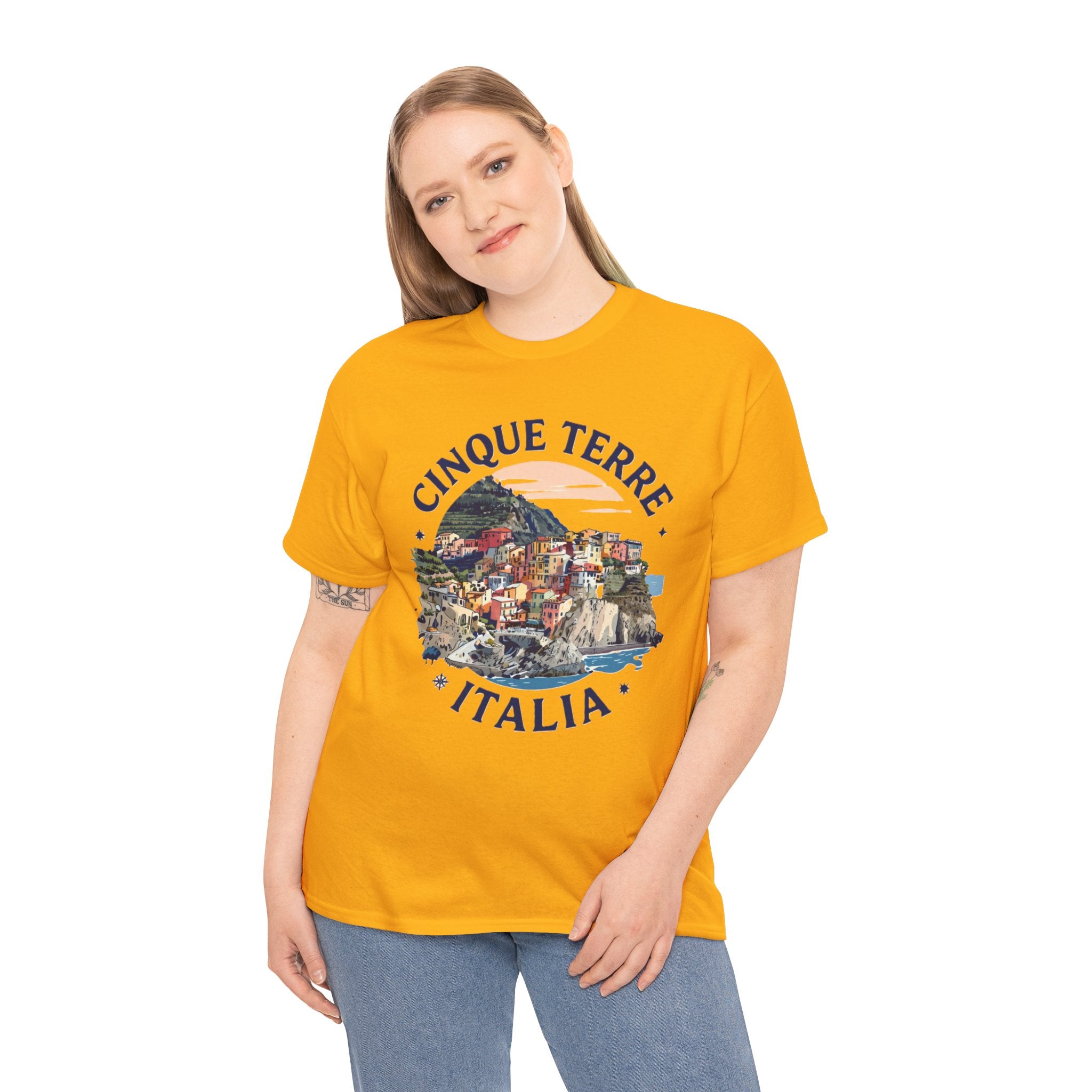 Cinque Terre T-Shirt | Italia Coastal Hiking Tee | Italian Riviera Vintage Village Graphic Shirt | Italy Travel Gift