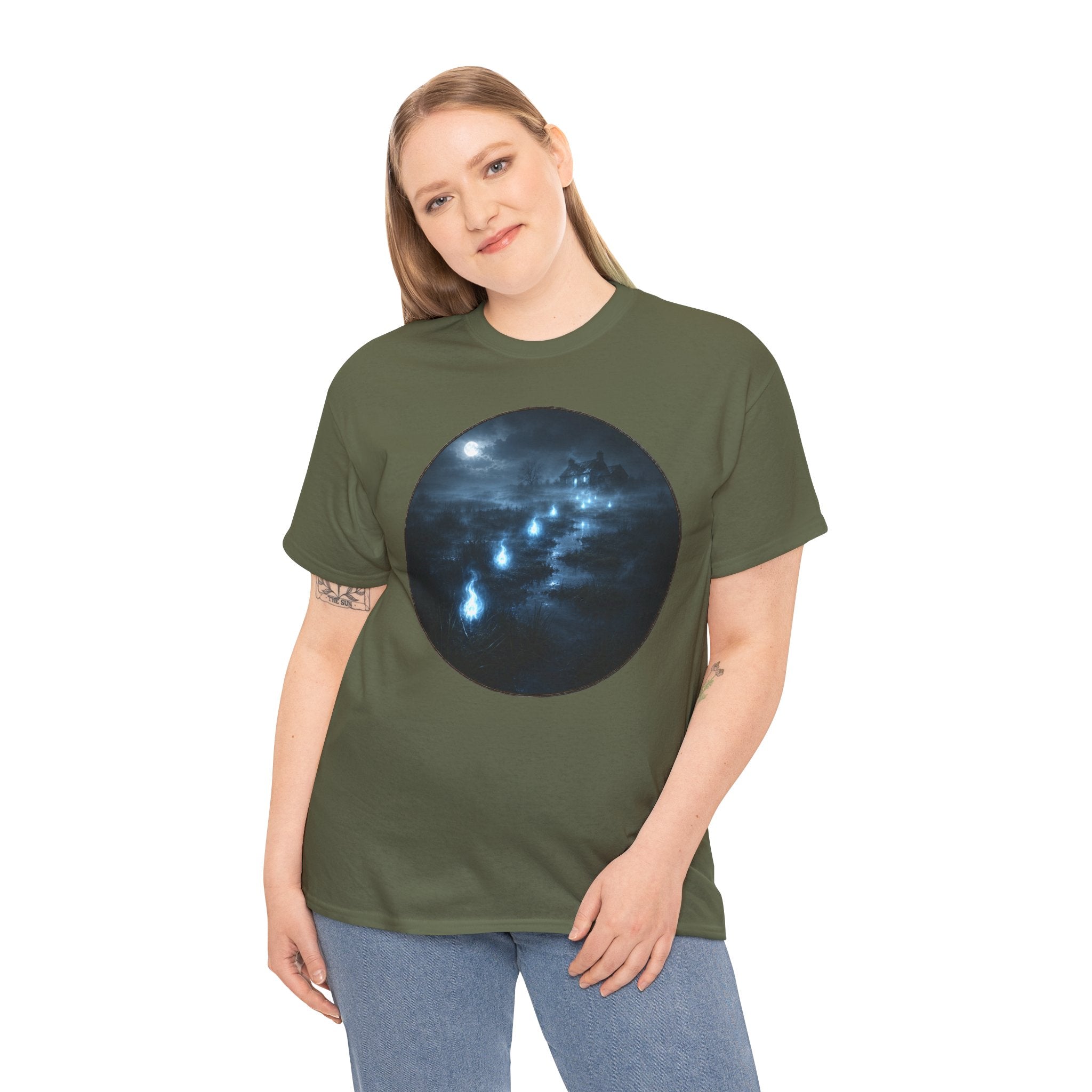 Will-o'-the-Wisp T-Shirt | Marsh Light Folklore Tee