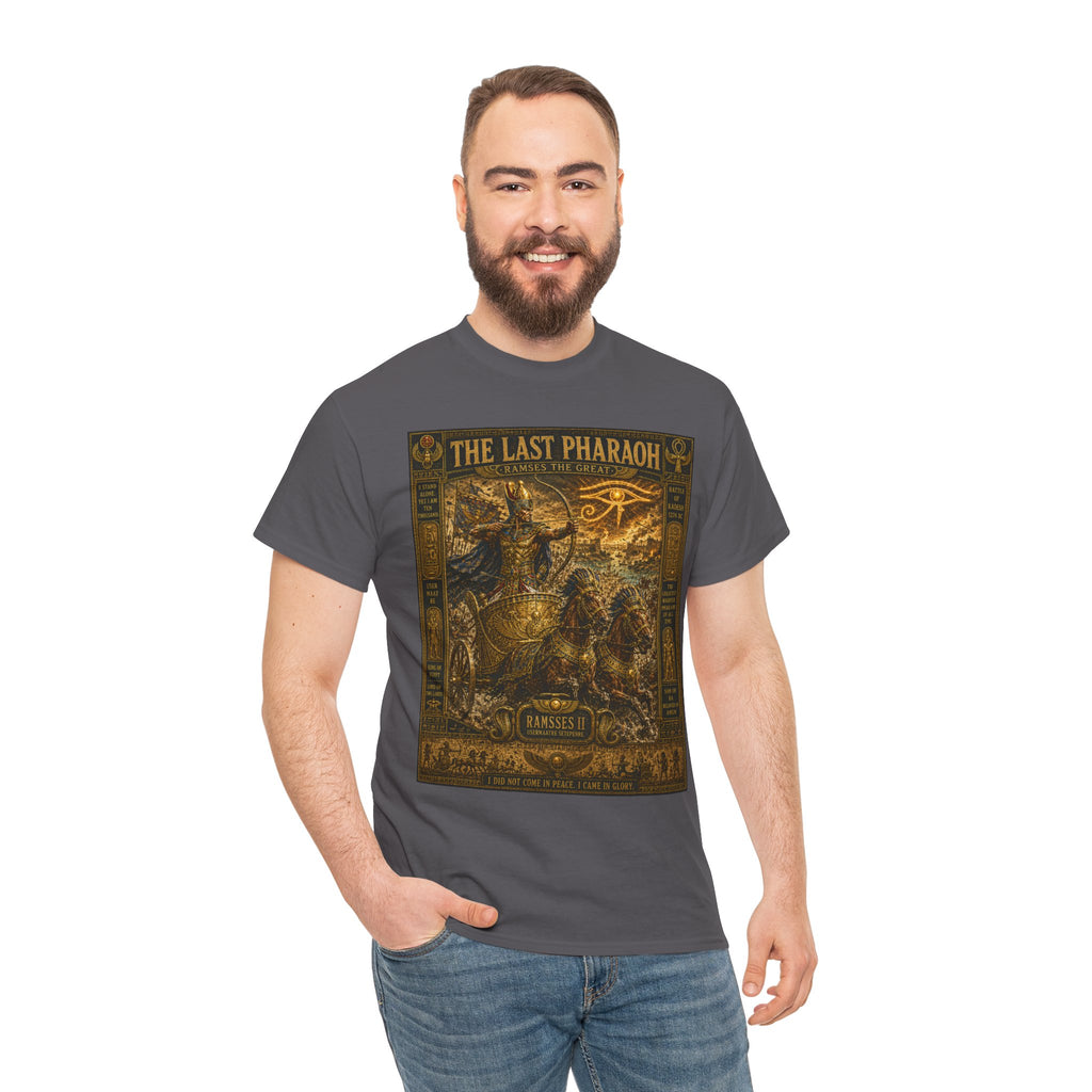 The Last Pharaoh – Ancient Egyptian Warrior Ramesses Battle of Kadesh Graphic T-Shirt - He fought as a god. He ruled as a legend. He was remembered for eternity.