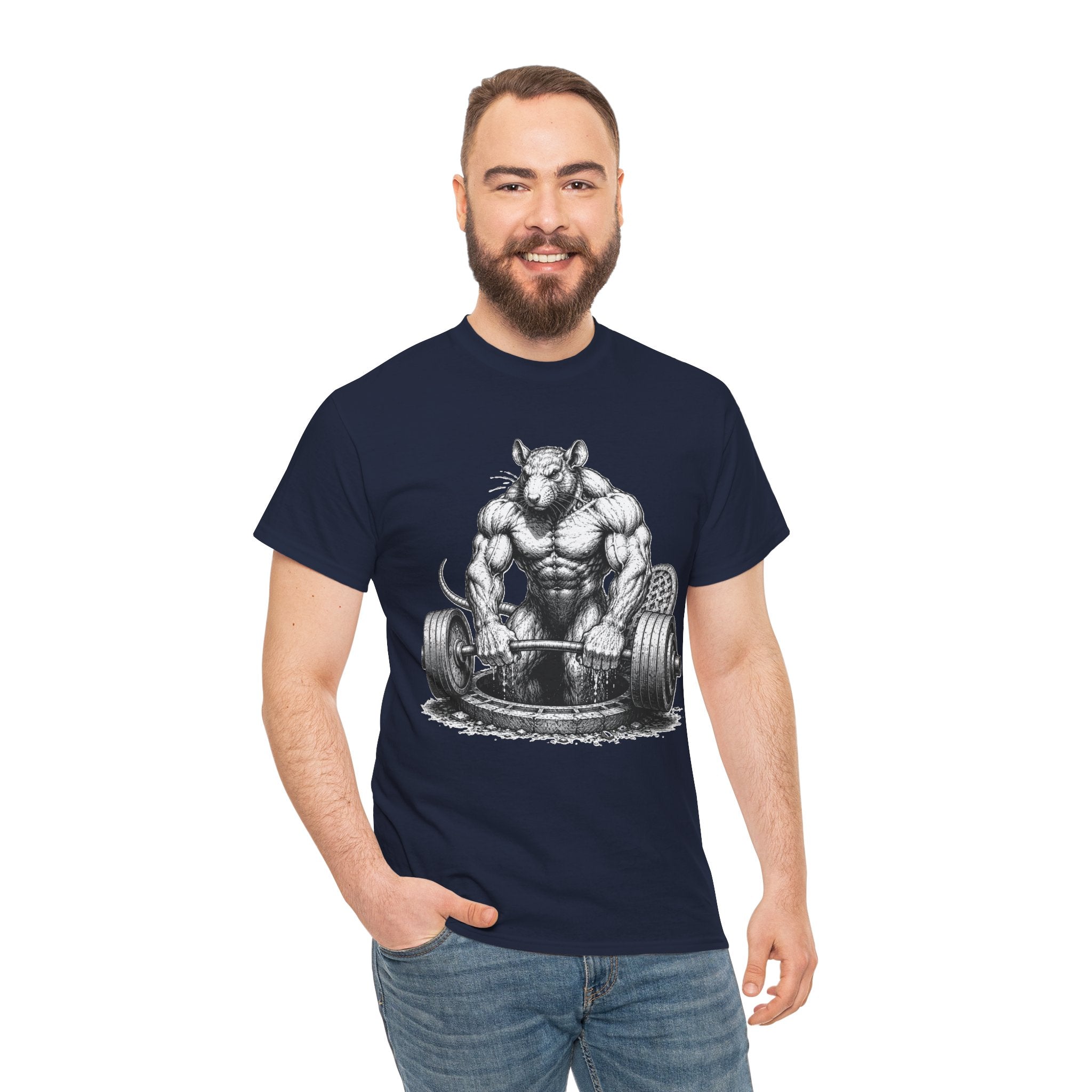 Gym Rat T-Shirt | Bodybuilder Rat Deadlift Illustration Tee