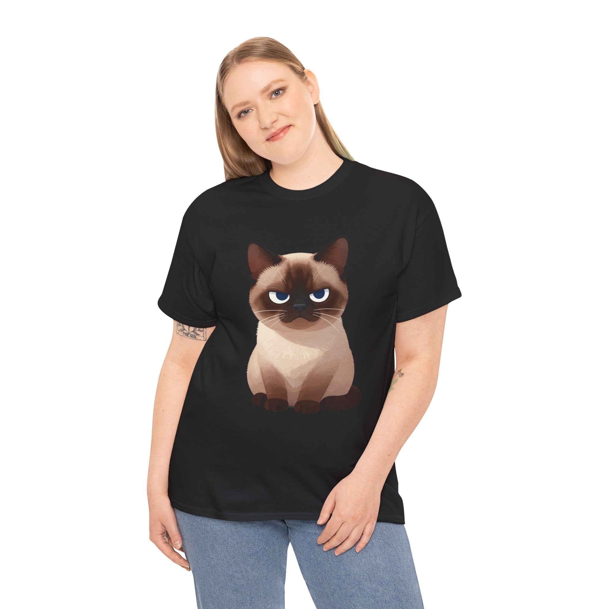 Grumpy Siamese Cat T-Shirt | Funny Sassy Cat Lover Graphic Tee