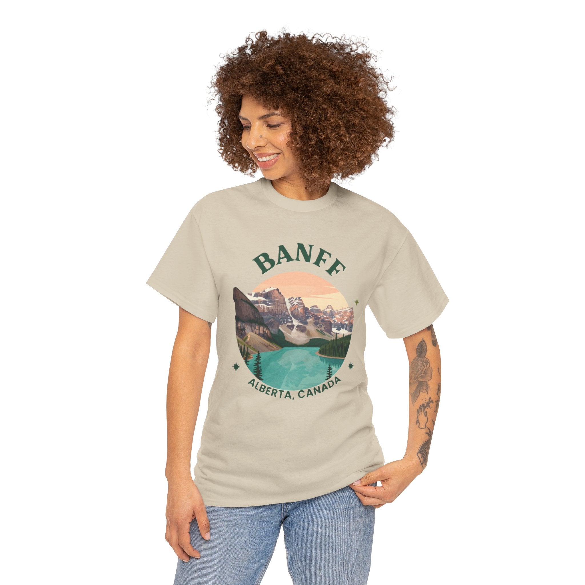 Banff National Park T-Shirt | Alberta Canada Hiking Tee | Moraine Lake Mountain Badge Graphic Shirt | Canada Travel Gift