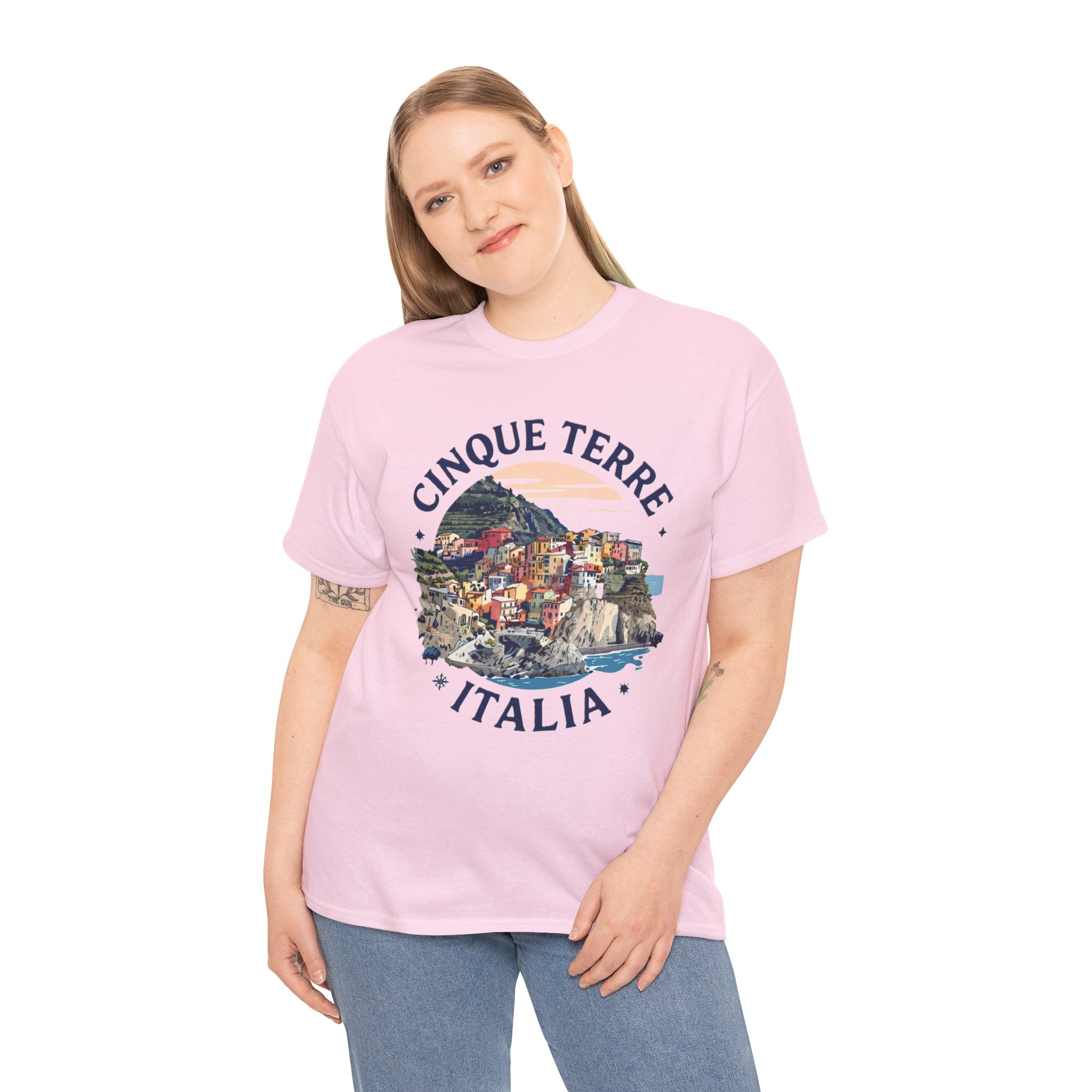 Cinque Terre T-Shirt | Italia Coastal Hiking Tee | Italian Riviera Vintage Village Graphic Shirt | Italy Travel Gift