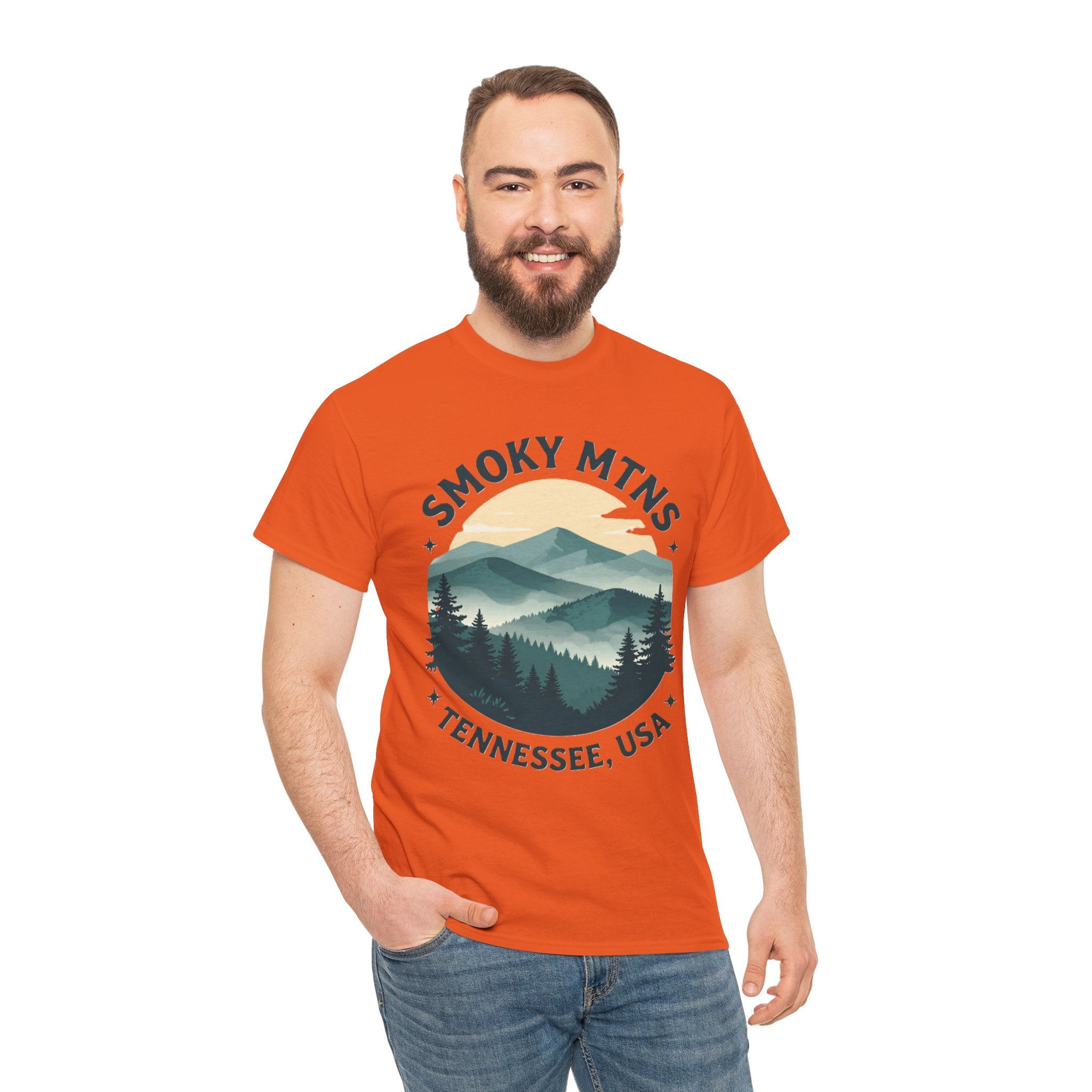 Smoky Mtns Tennessee Tee — Scenic Mountain Sunset T‑Shirt