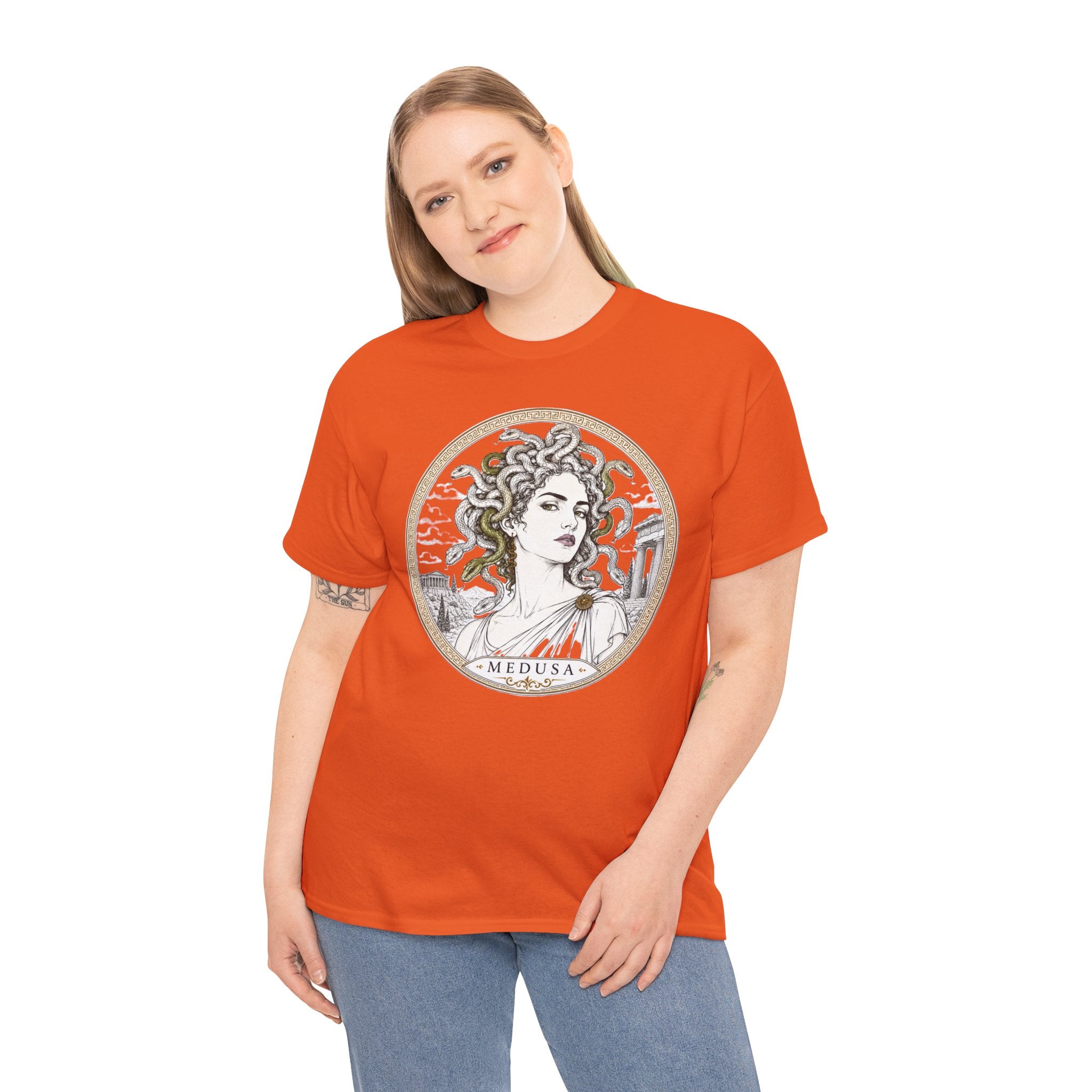 Medusa Greek Mythology T-Shirt — Ancient Warrior Gorgon Serpent Queen