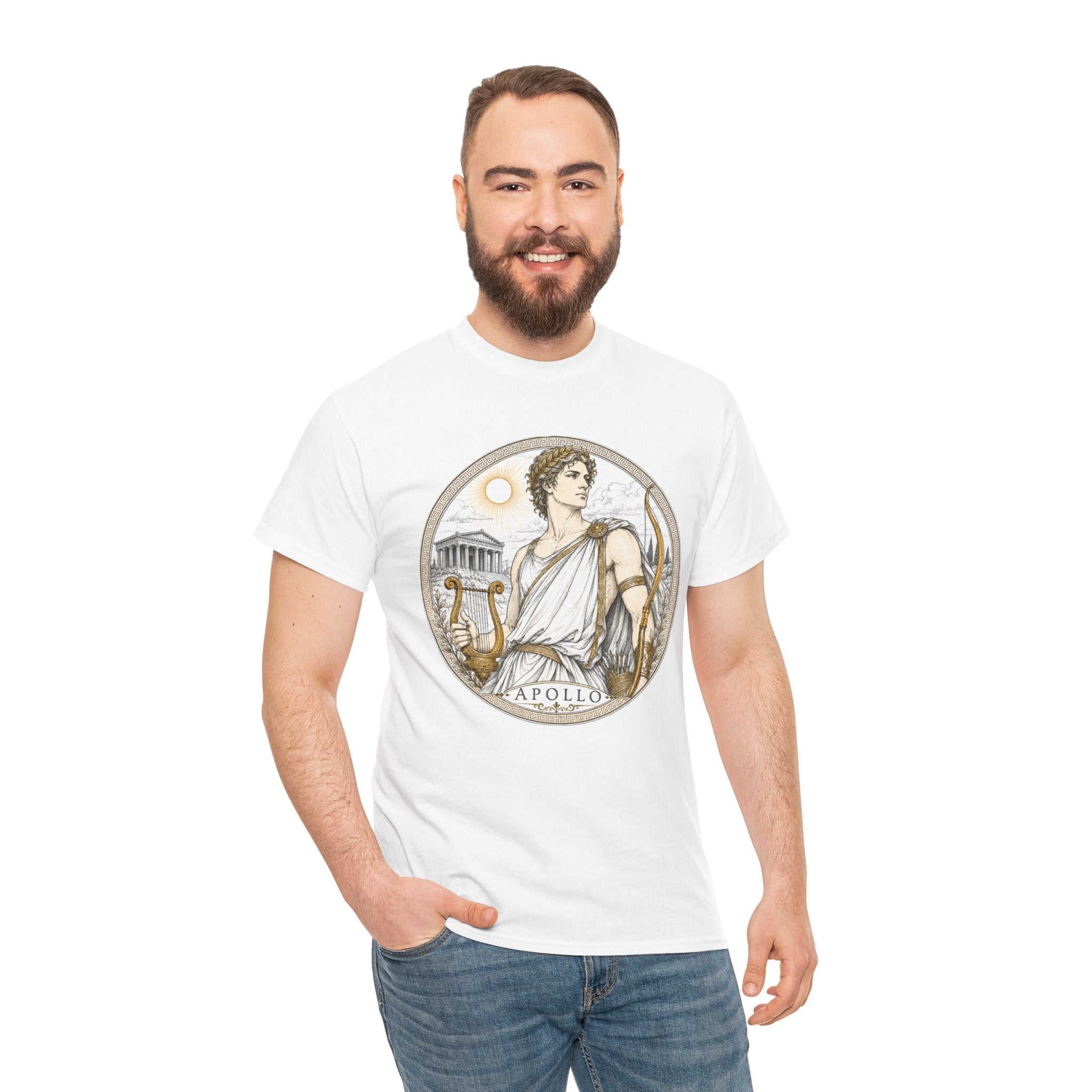 Apollo Greek Mythology T-Shirt — God of the Sun Music Light Lyre Bow Oracle