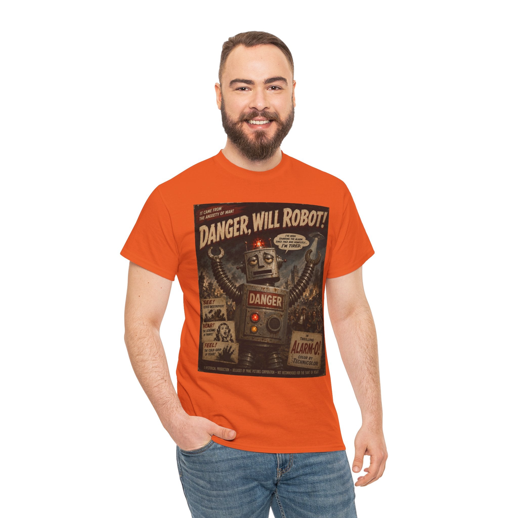 Danger, Will Robot! – Retro B-Movie Sci-Fi Robot T-Shirt