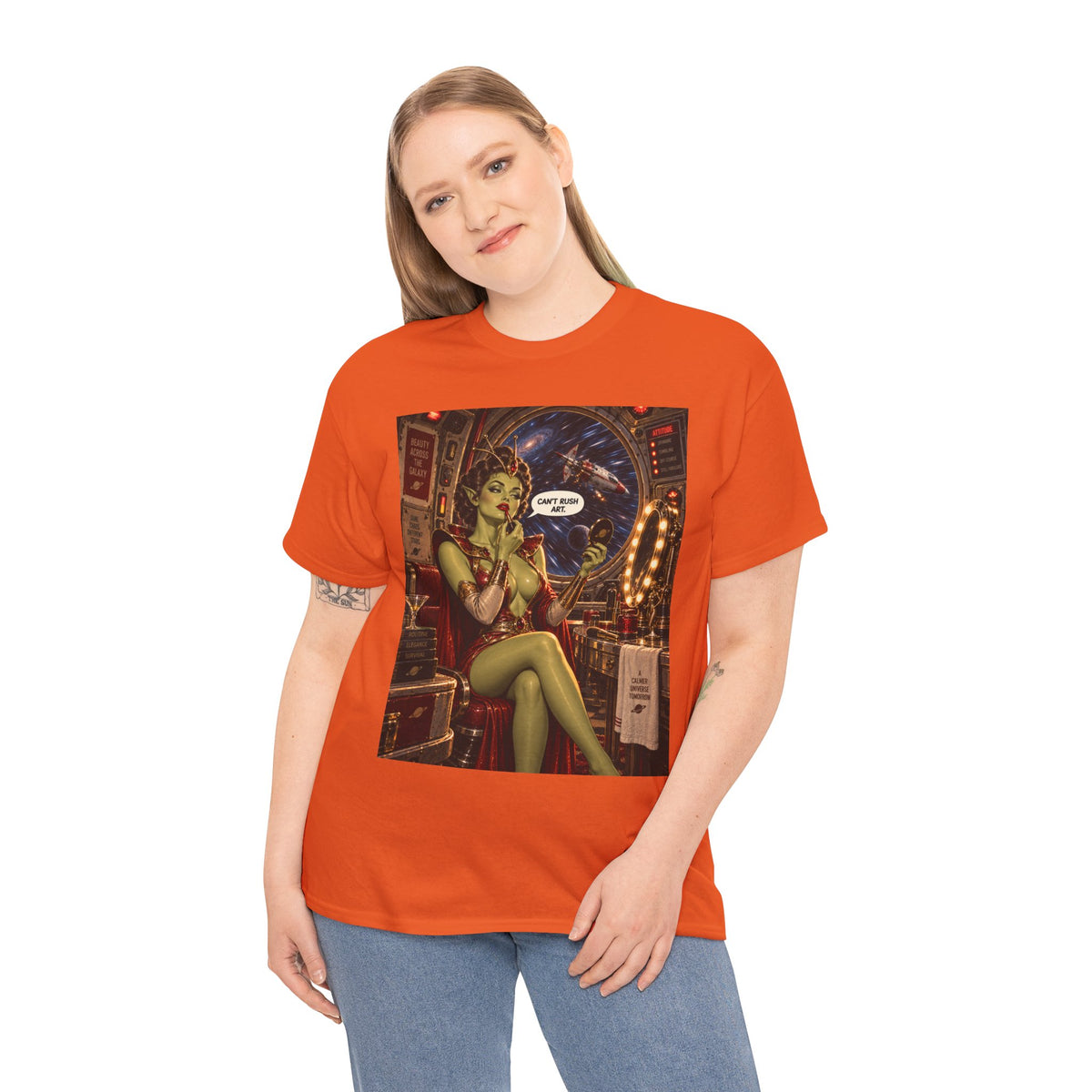 Can't Rush Art Retro Alien Space Queen T-Shirt