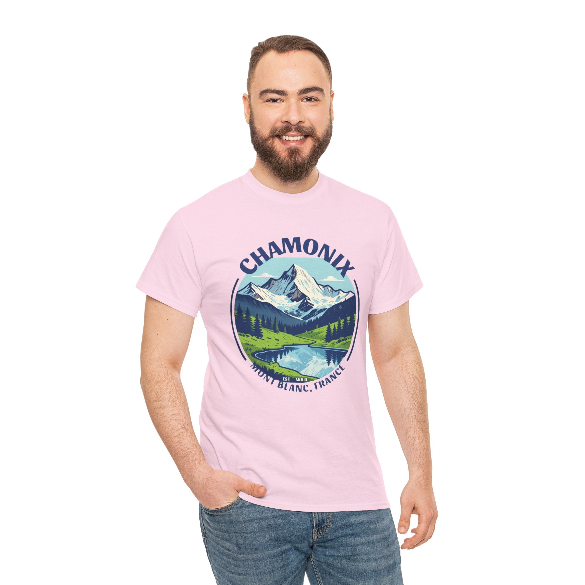 Chamonix Mont Blanc T-Shirt | French Alps Hiking Tee | Vintage Mountain Badge Graphic Shirt | France Travel Gift