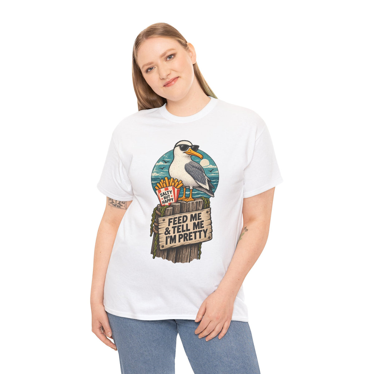 Feed Me & Tell Me I'm Pretty Seagull T-Shirt