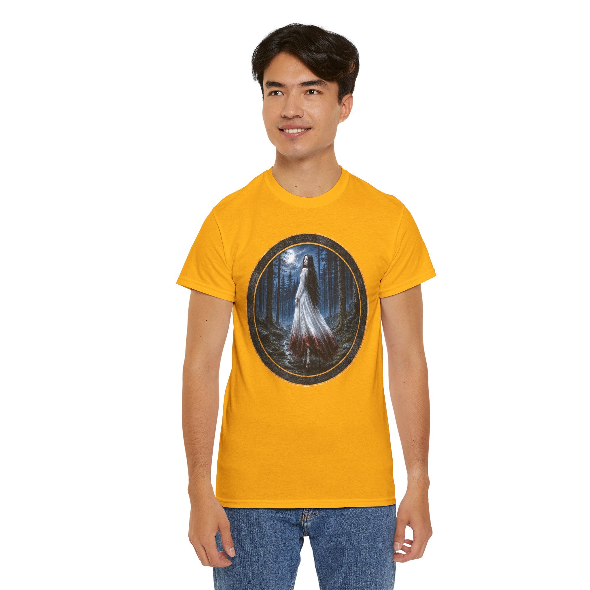 The Baobhan Sìth - Gothic Forest Bride T-Shirt – Haunted Bridal Ghost Artwork Tee