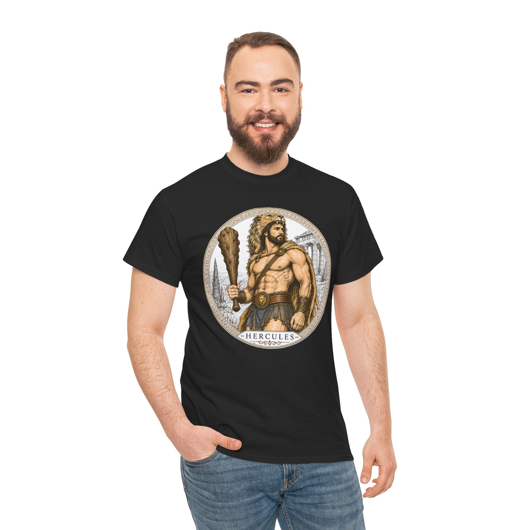 Hercules Greek Mythology T-Shirt — Ancient Warrior Hero Lion Skin Club