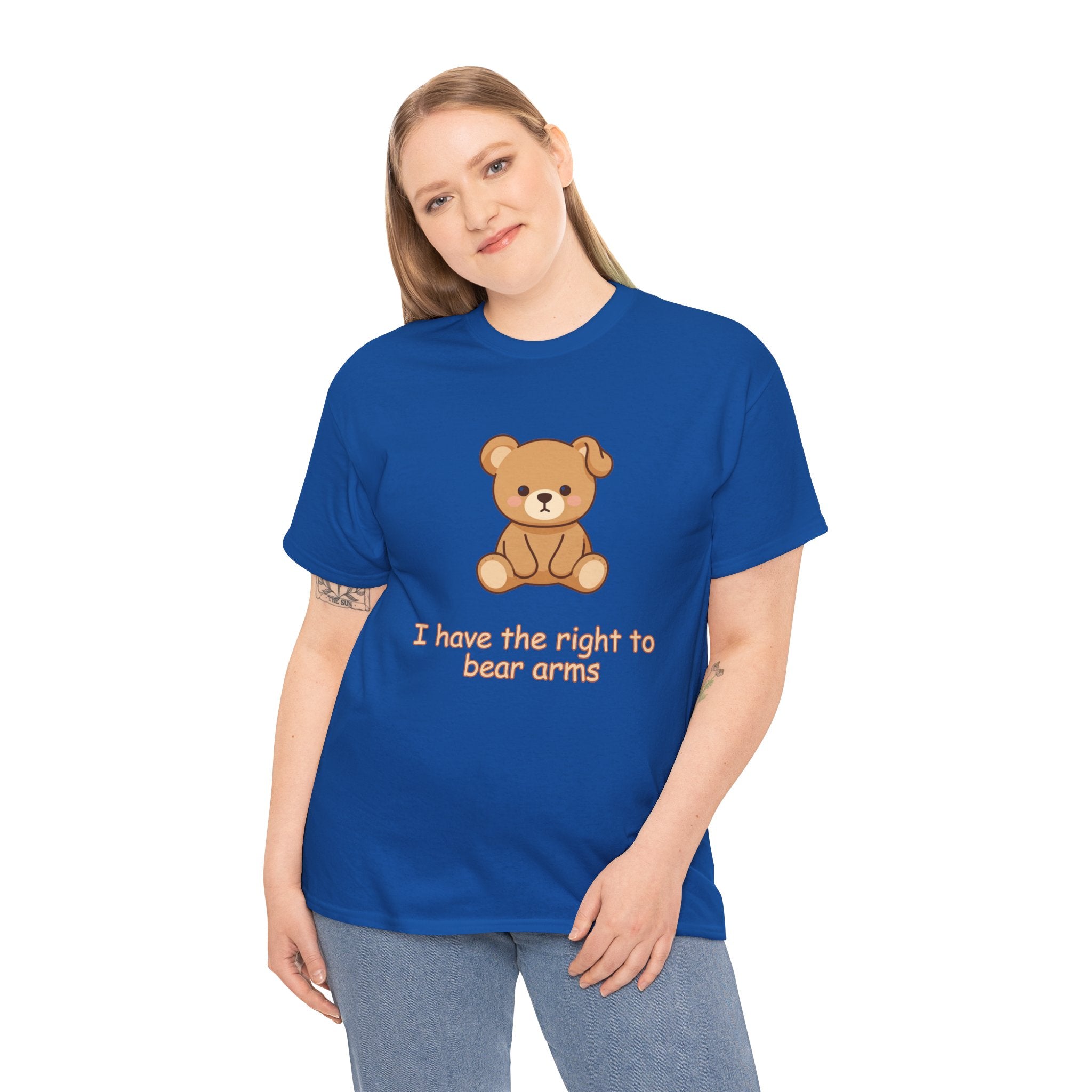 T-Shirt — I Have the Right to Bear Arms Cute Teddy Bear Graphic Tee - Cute Teddy Bear - BUSHY - T-Shirt The Bear With One Wonky Ear & Zero Regrets