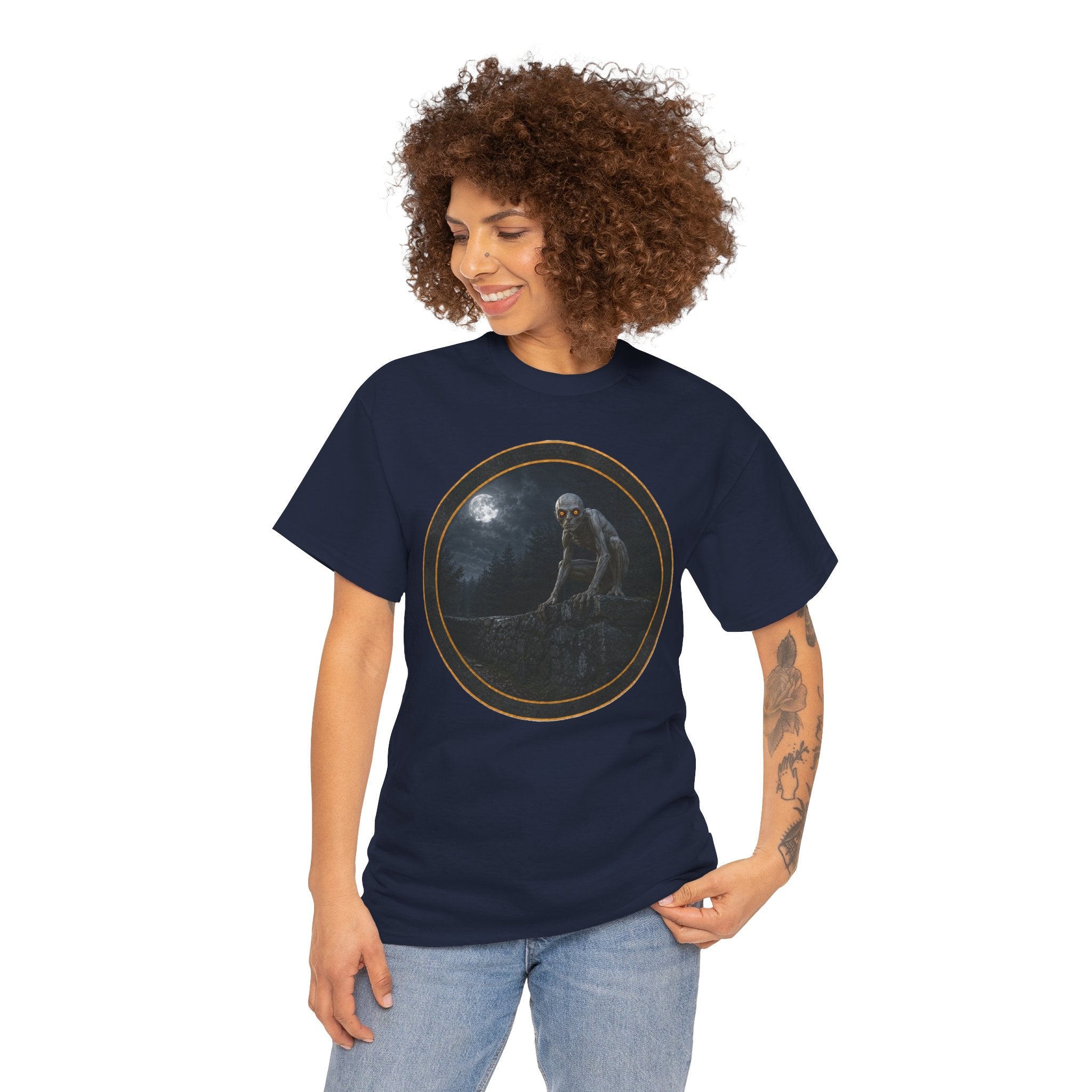 The Dover Demon - Still out there - Gothic Moonlit Stranger Graphic T‑Shirt