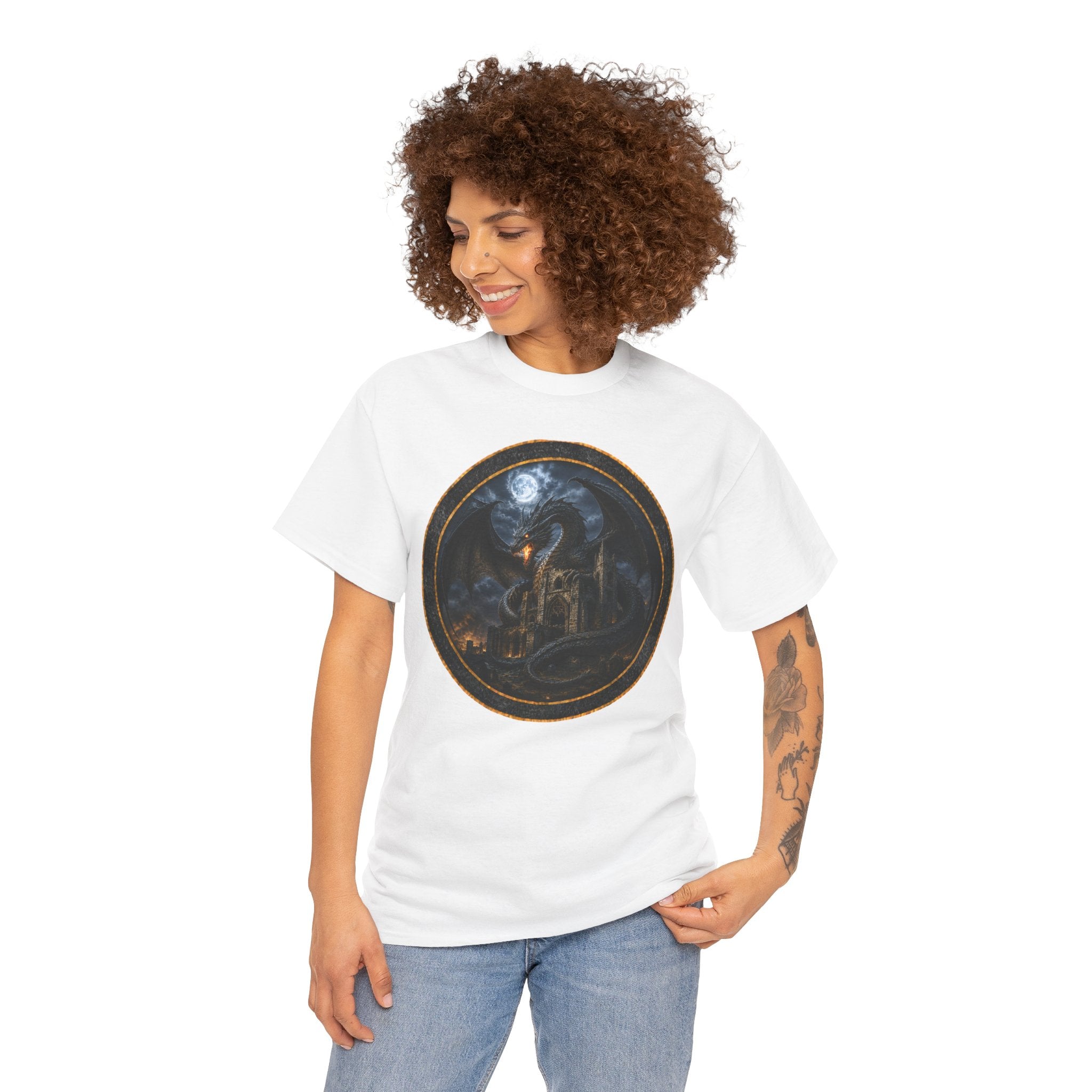 The Christchurch Dragon T-Shirt — Gothic Moonlit Fantasy Tee