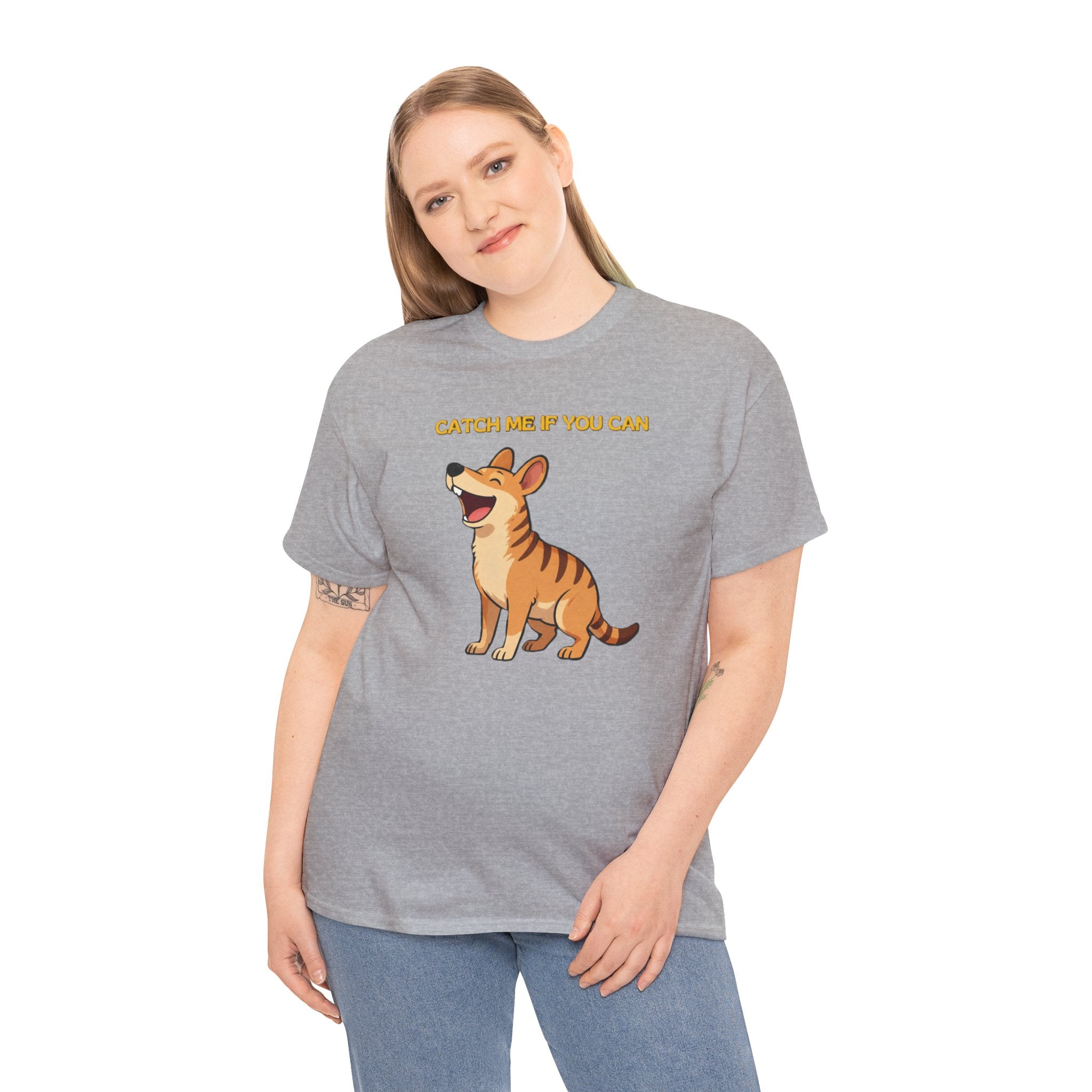 Thylacine T-Shirt | "Catch Me If You Can" Funny Tasmanian Tiger Tee
