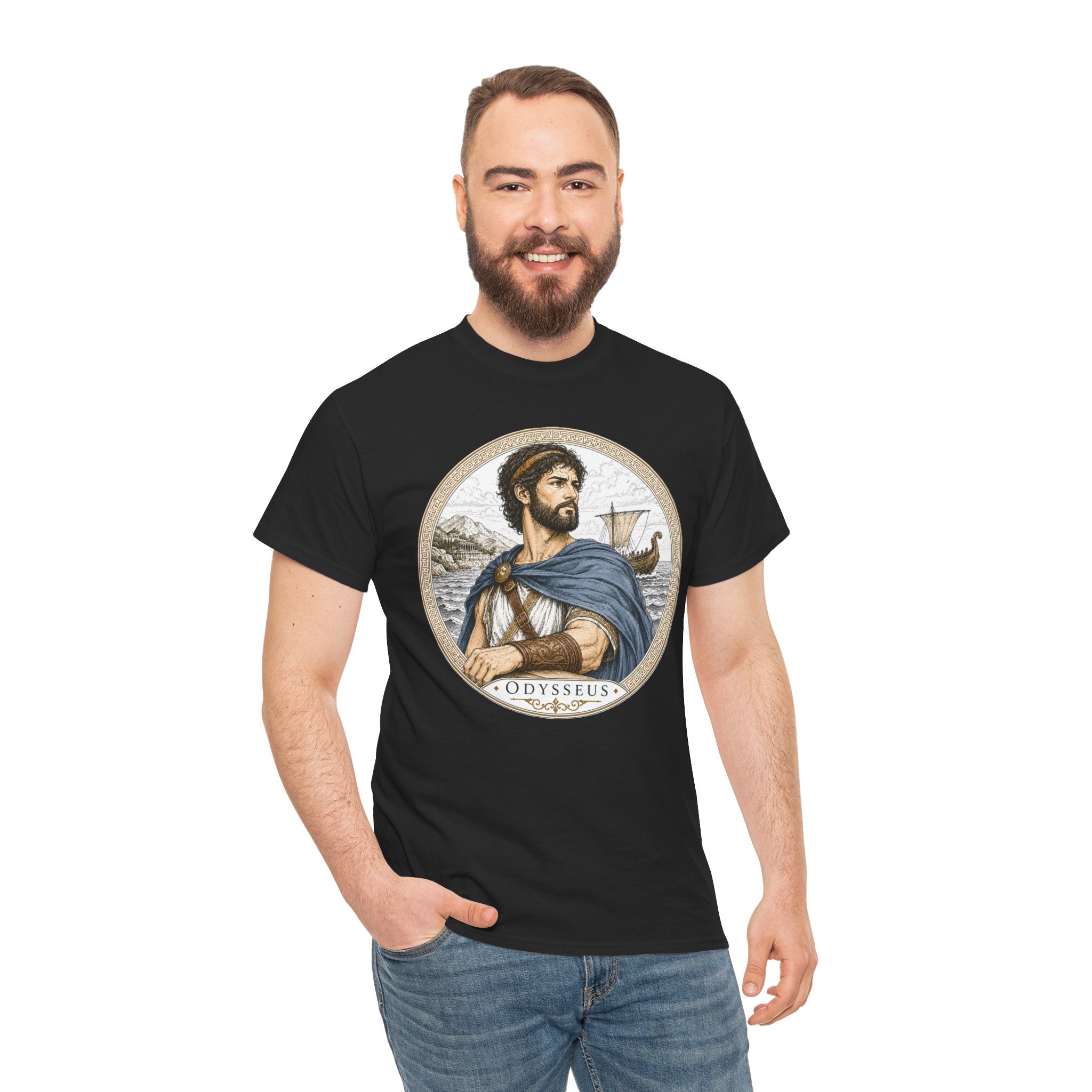Odysseus Greek Mythology T-Shirt — Ancient Warrior Hero Trojan War Odyssey