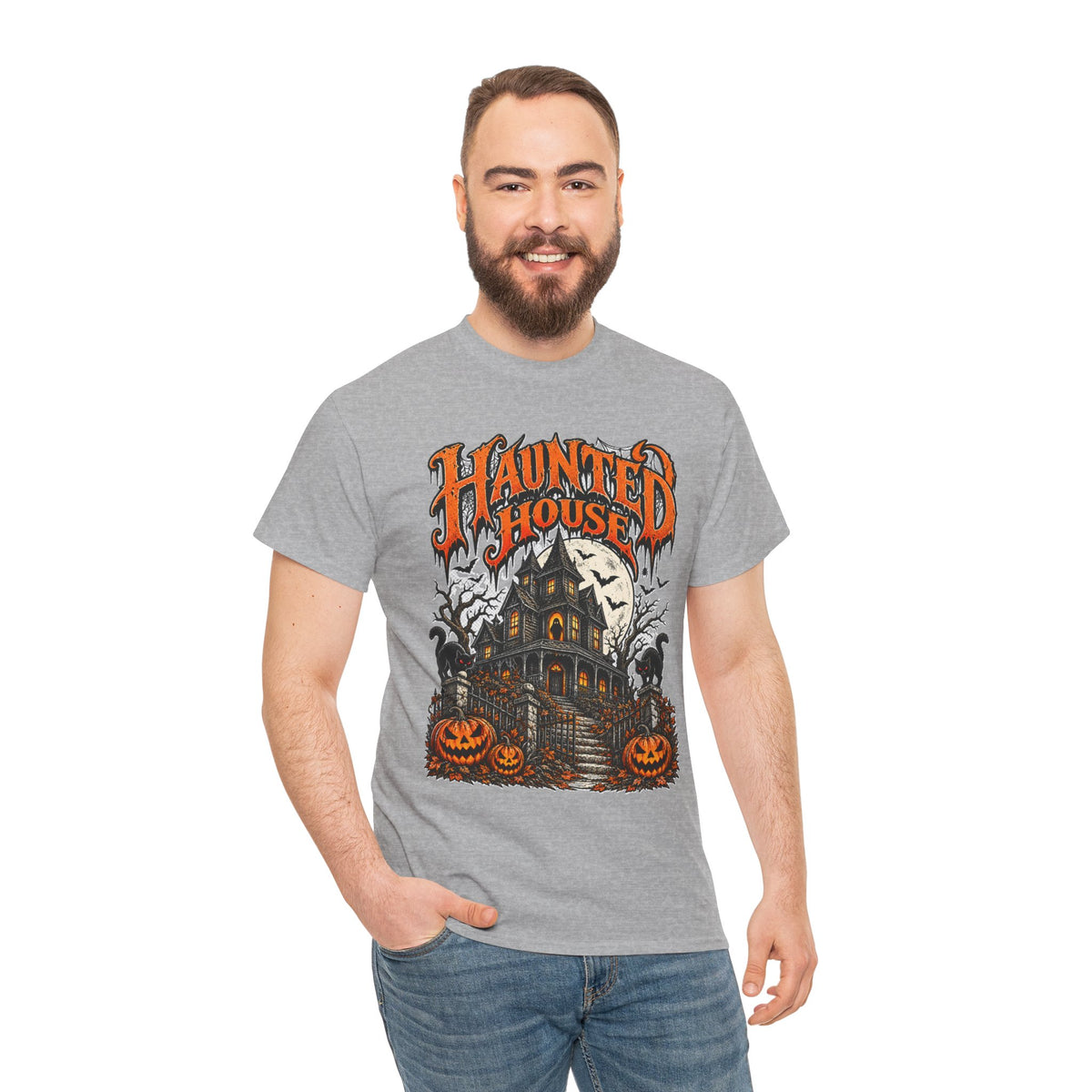 Haunted House: Vintage Halloween Jack-o'-Lantern T-Shirt