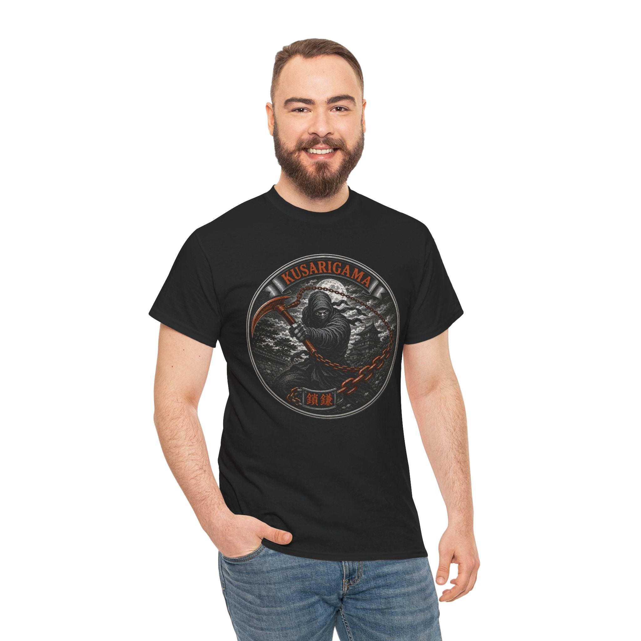 Kusarigama Sickle and Chain T-Shirt | Japanese Weapon Tee