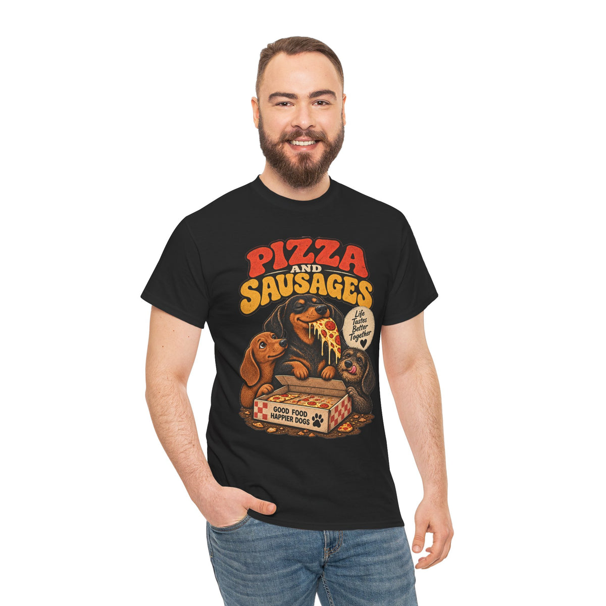 Pizza and Sausages Dachshund T-Shirt