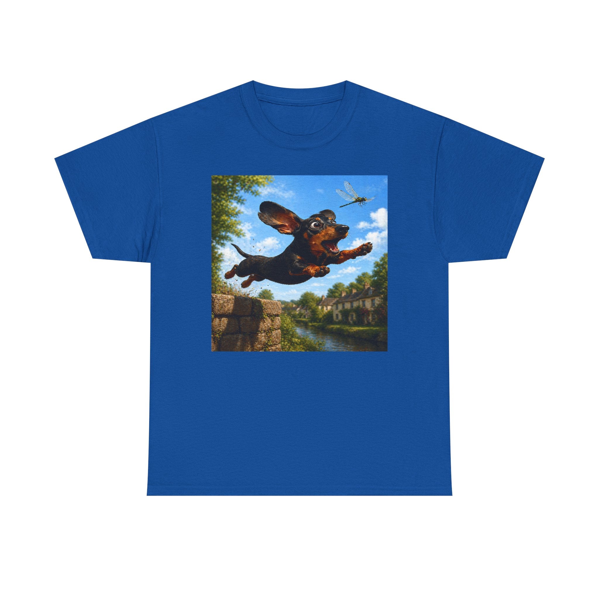 Flying Dachshund Dragonfly Chase T-Shirt