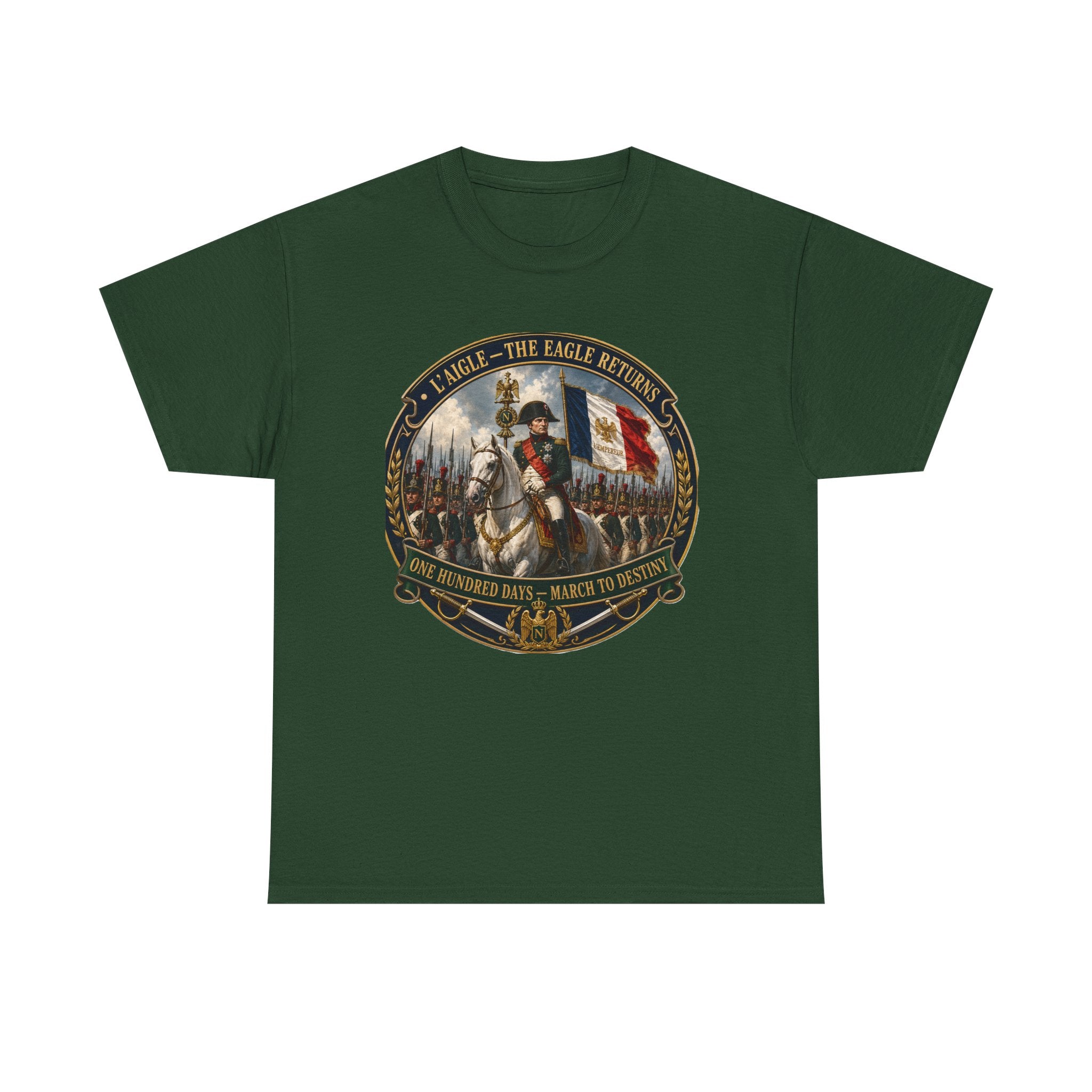 Napoleon L'Aigle The Eagle Returns One Hundred Days March to Destiny T-Shirt | Military History Tee | Napoleonic Wars Graphic T-Shirt