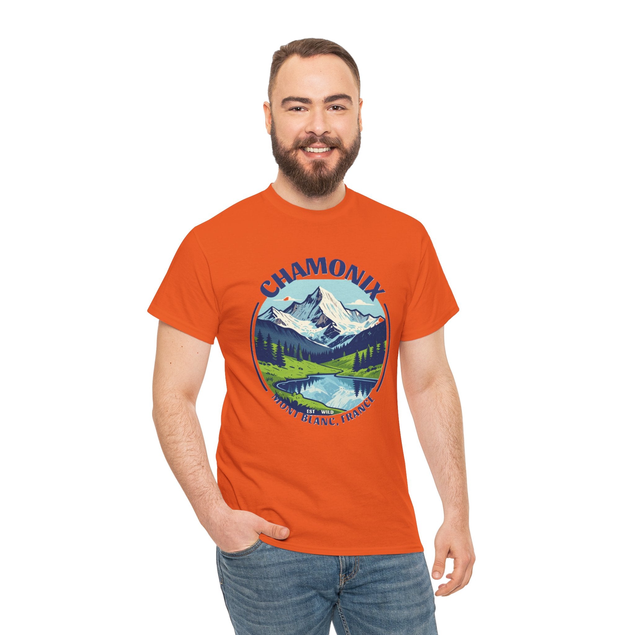 Chamonix Mont Blanc T-Shirt | French Alps Hiking Tee | Vintage Mountain Badge Graphic Shirt | France Travel Gift