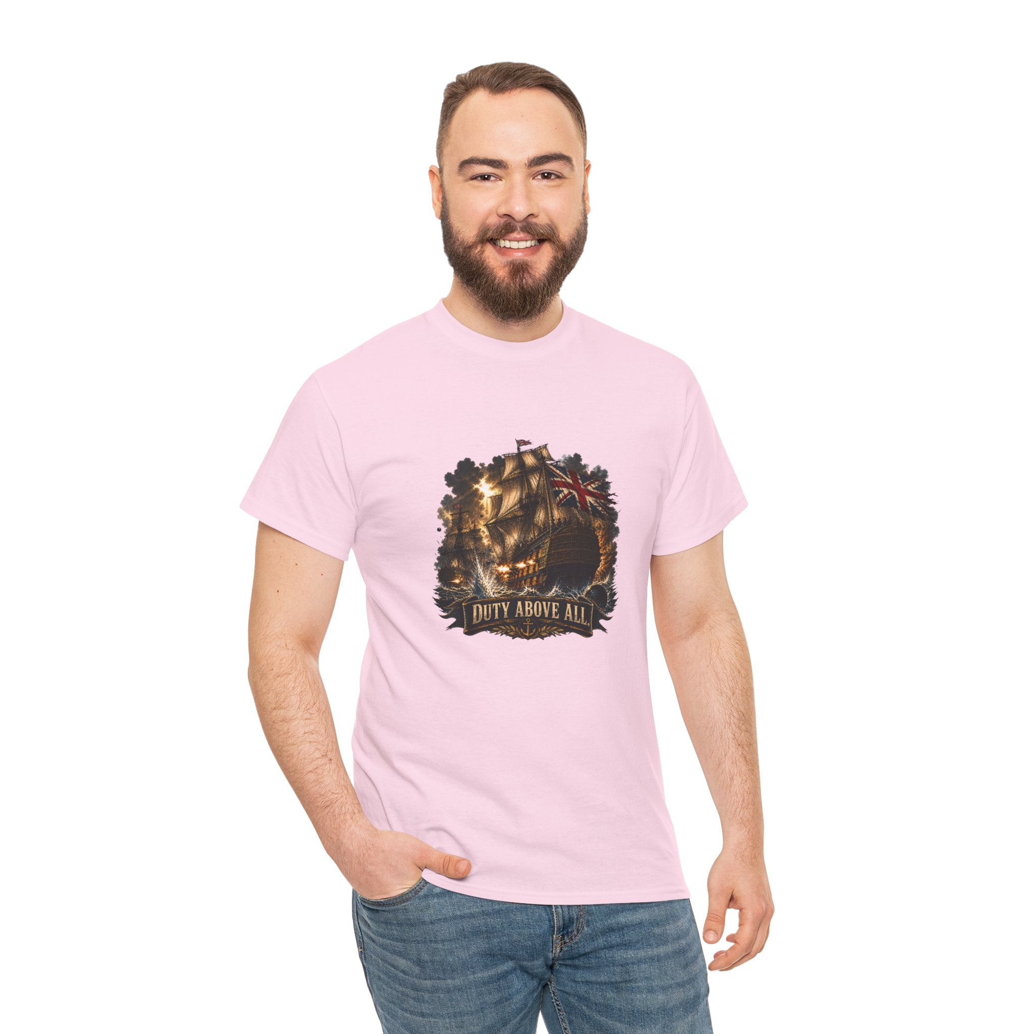 Duty Above All T-Shirt | Royal Navy Ship Graphic Tee | Age of Sail Naval History Shirt
