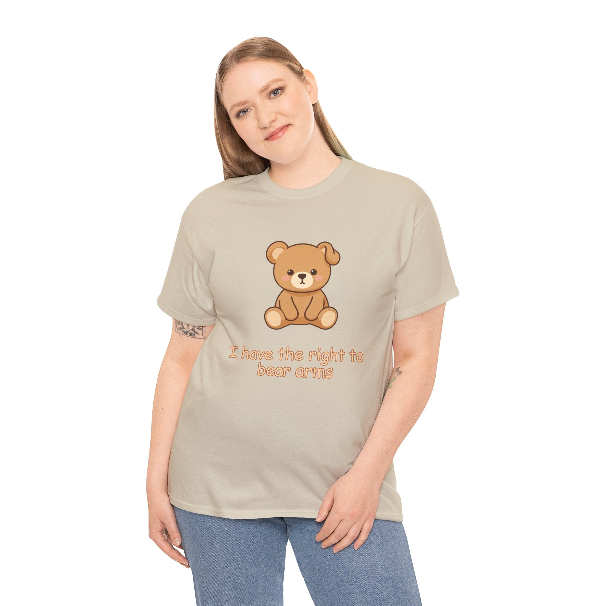 T-Shirt — I Have the Right to Bear Arms Cute Teddy Bear Graphic Tee - Cute Teddy Bear - BUSHY - T-Shirt The Bear With One Wonky Ear & Zero Regrets