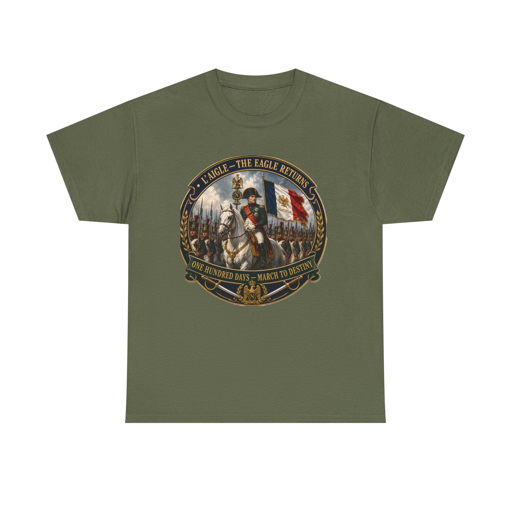 Napoleon L'Aigle The Eagle Returns One Hundred Days March to Destiny T-Shirt | Military History Tee | Napoleonic Wars Graphic T-Shirt