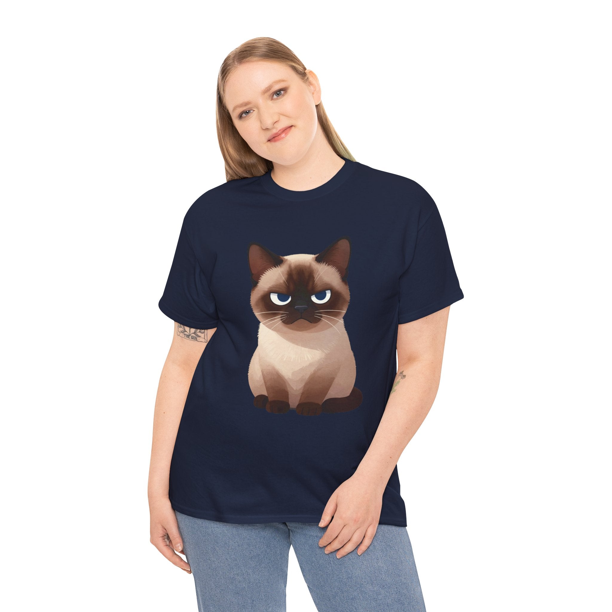 Grumpy Siamese Cat T-Shirt | Funny Sassy Cat Lover Graphic Tee