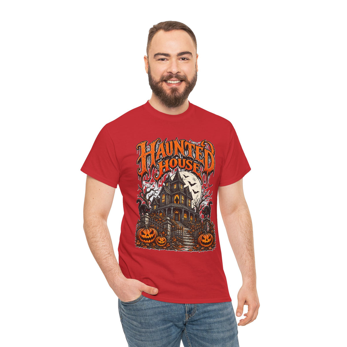 Haunted House: Vintage Halloween Jack-o'-Lantern T-Shirt