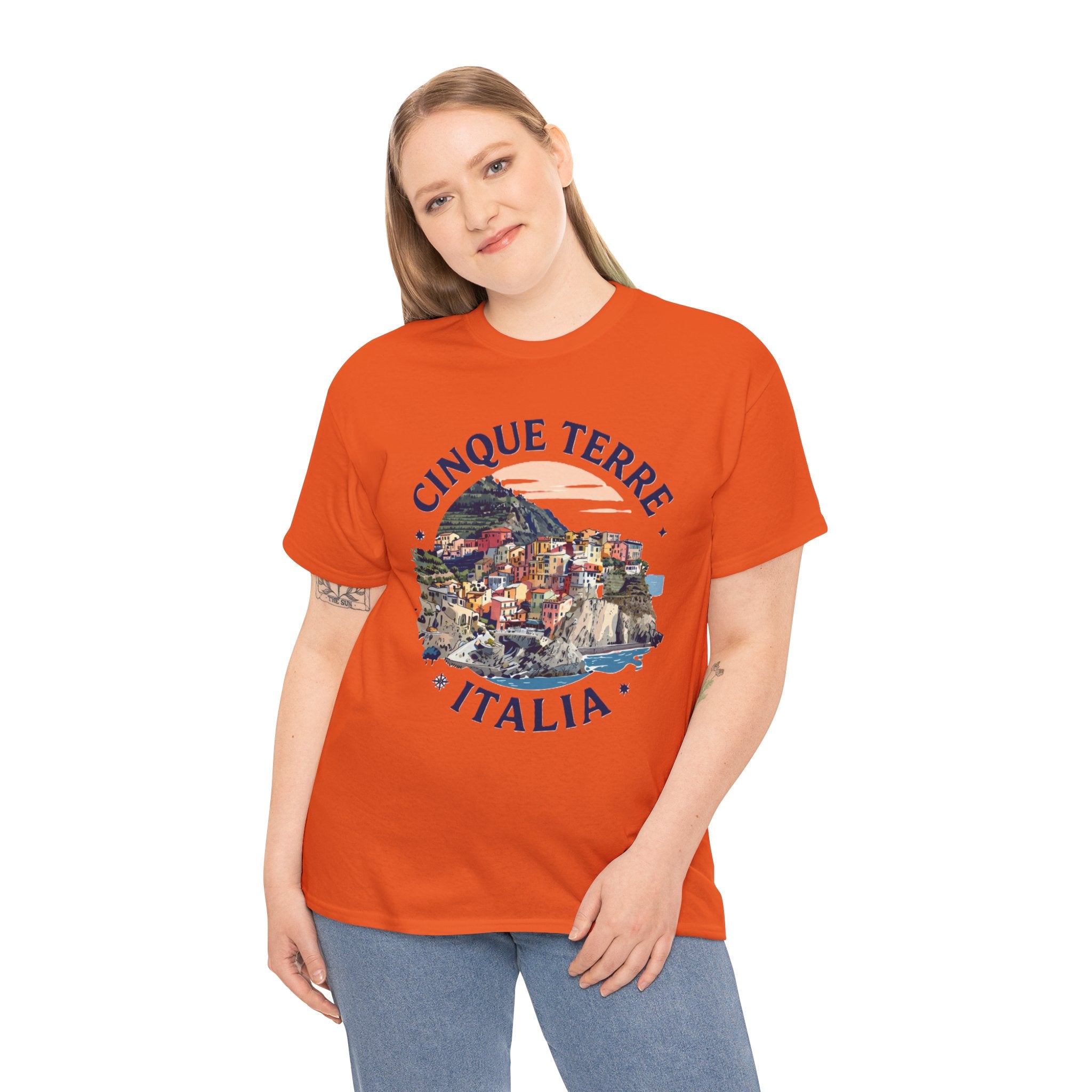 Cinque Terre T-Shirt | Italia Coastal Hiking Tee | Italian Riviera Vintage Village Graphic Shirt | Italy Travel Gift